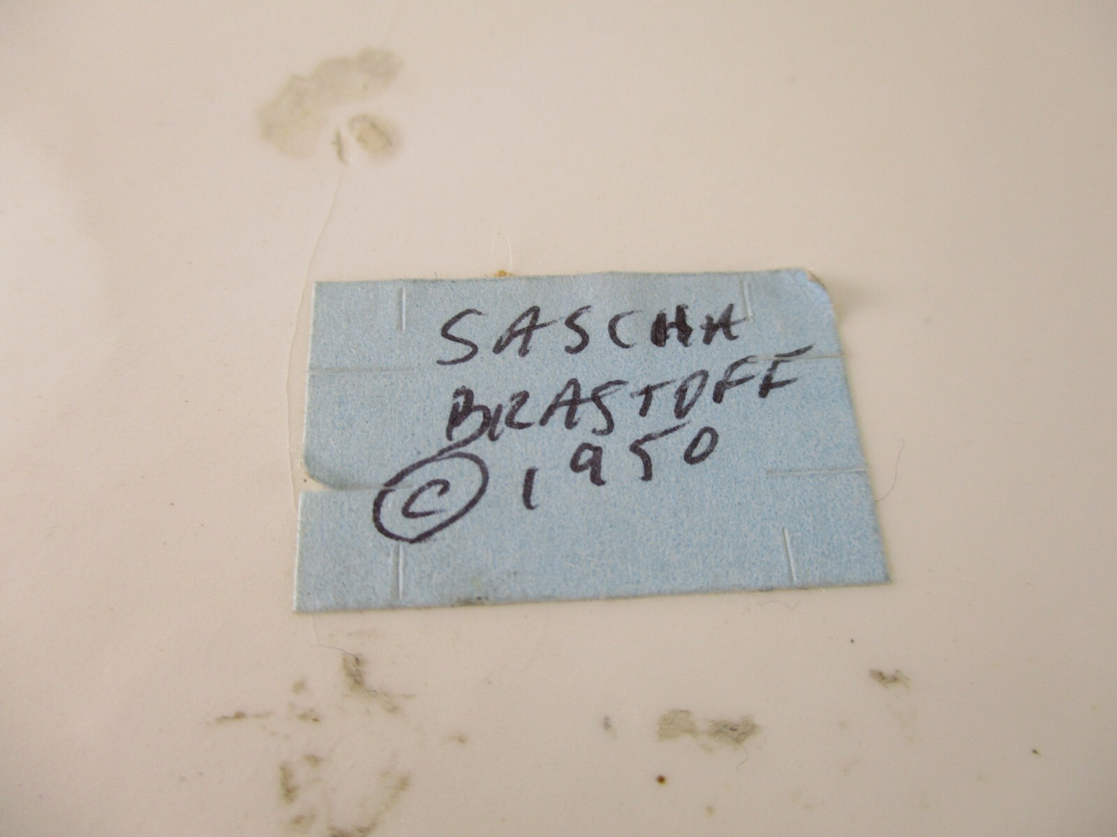 SASHA BRASTOFF ASHTRAY LARGE 8 1/2″ WISPY FLOWER SIGNED