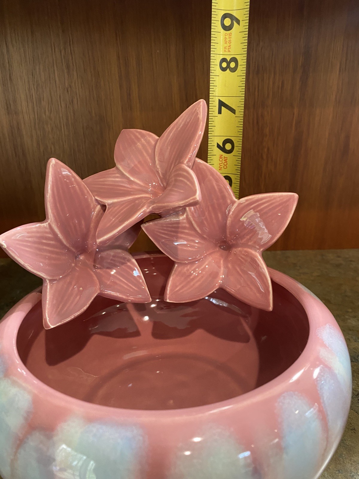 Vintage Royal Haeger by Royal Hickman, Mauve Agate Lily Planter Bowl