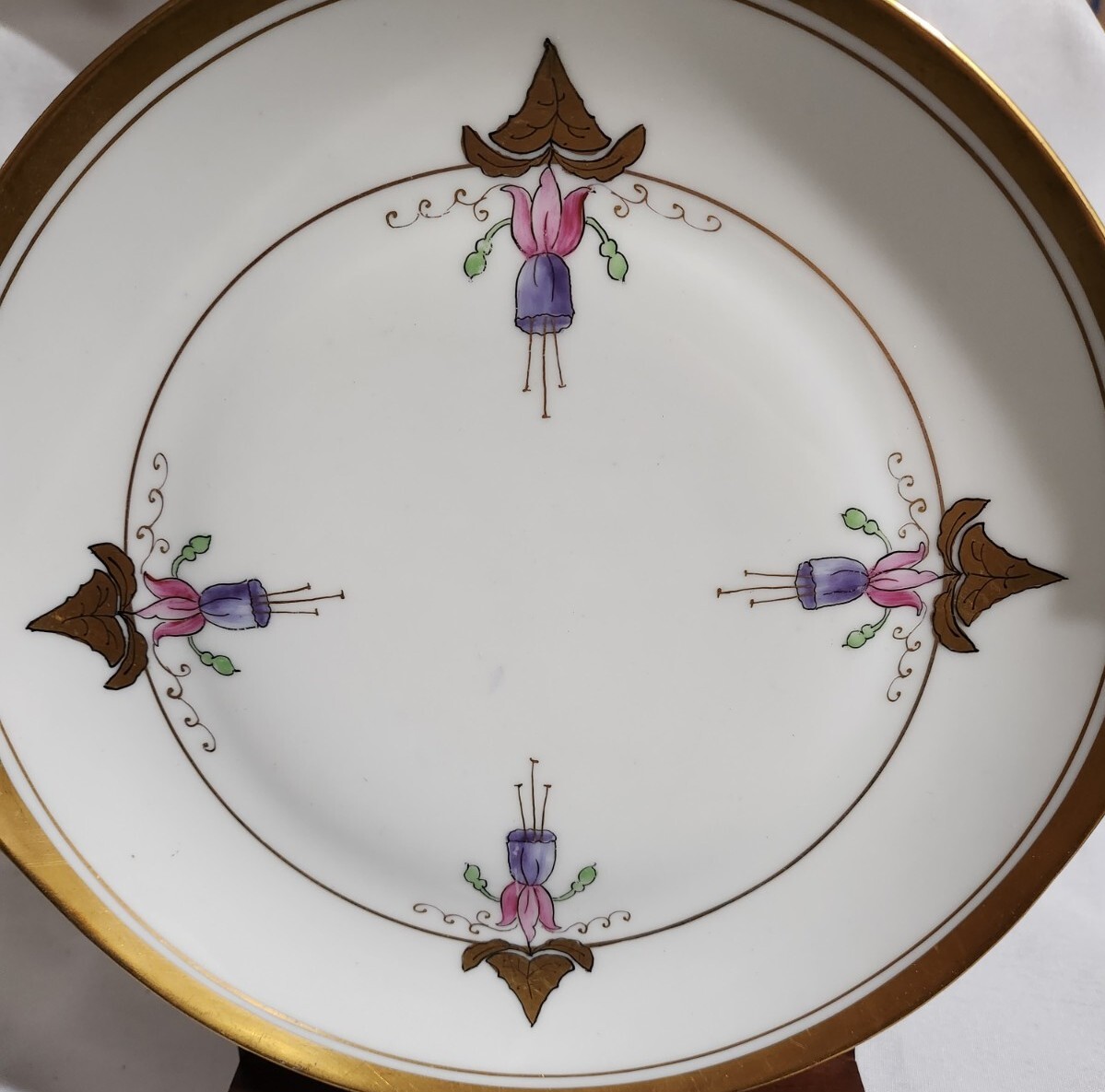 Pickard Hutschenreuther Hand Painted 9.25″ Handled Art Deco Cake Plate