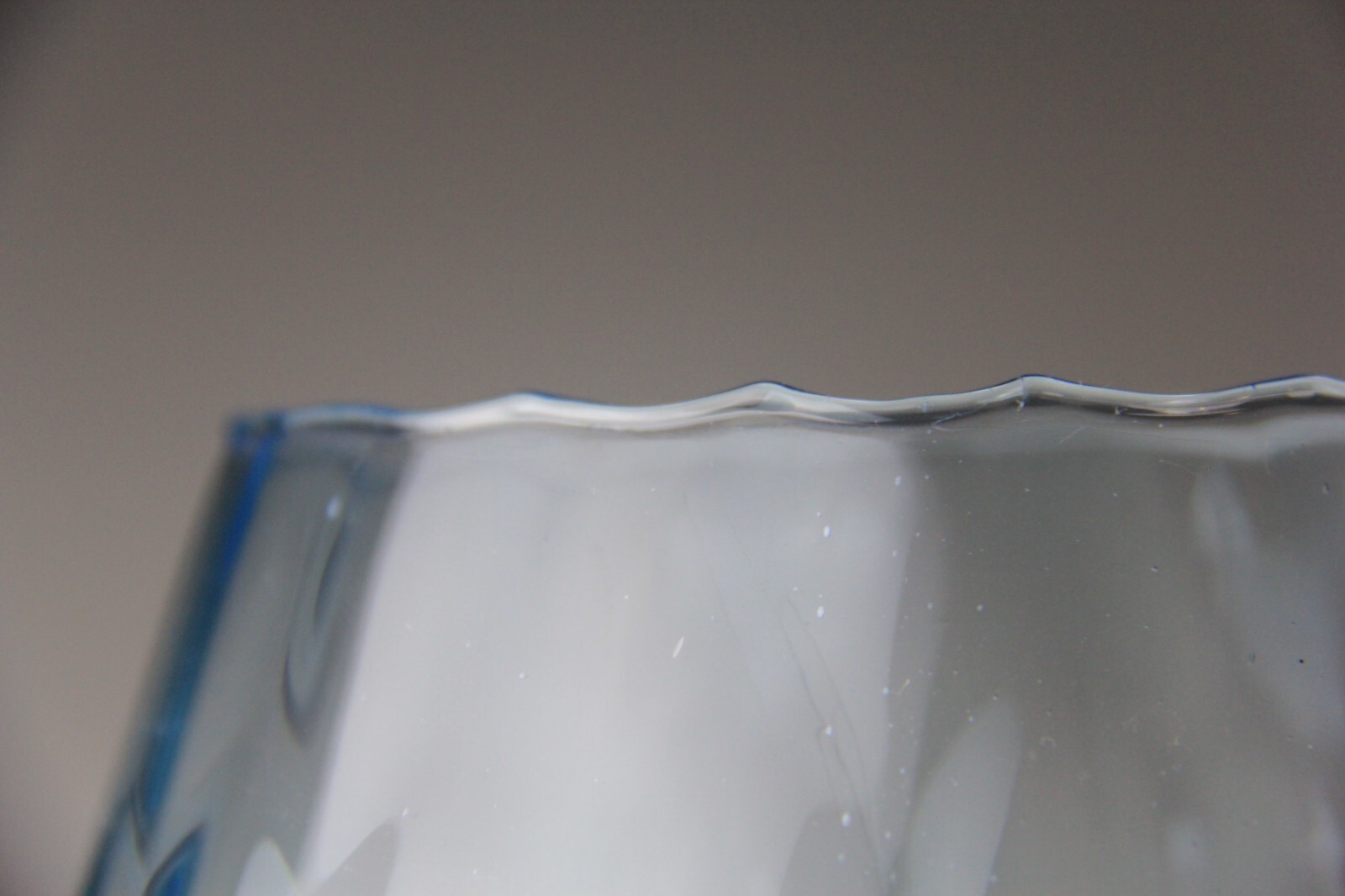 Mid Century Modern Italian Empoli Blue Optic Art Glass Vase