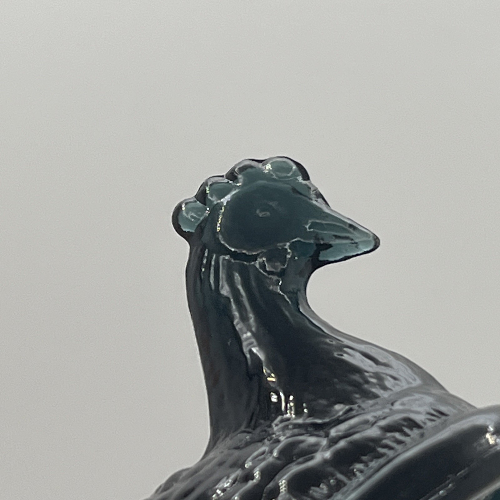 Boyd Hen on Nest Salt Cellar MINI Bernard Boyd Black / dark teal 2.5 Inches Rare