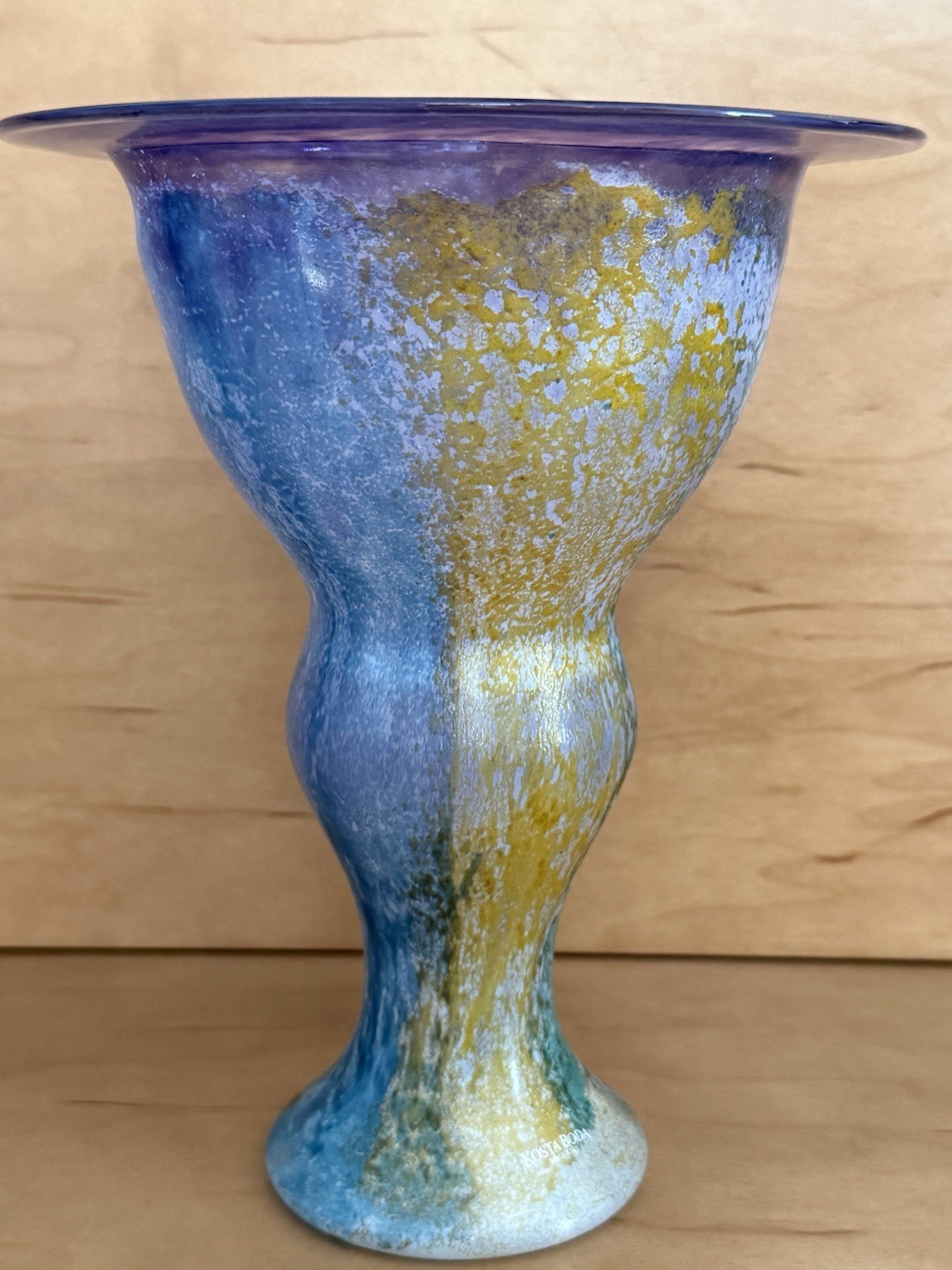 Kosta Boda Sweden 1990’s Kjell Engman Signed And Numbered Vase 8.75″ Pristine
