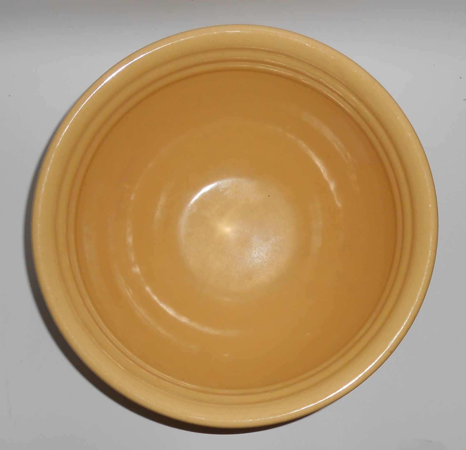 VINTAGE Bauer Pottery Ring Ware RARE Ivory #9 Inside Ring Mixing Bowl