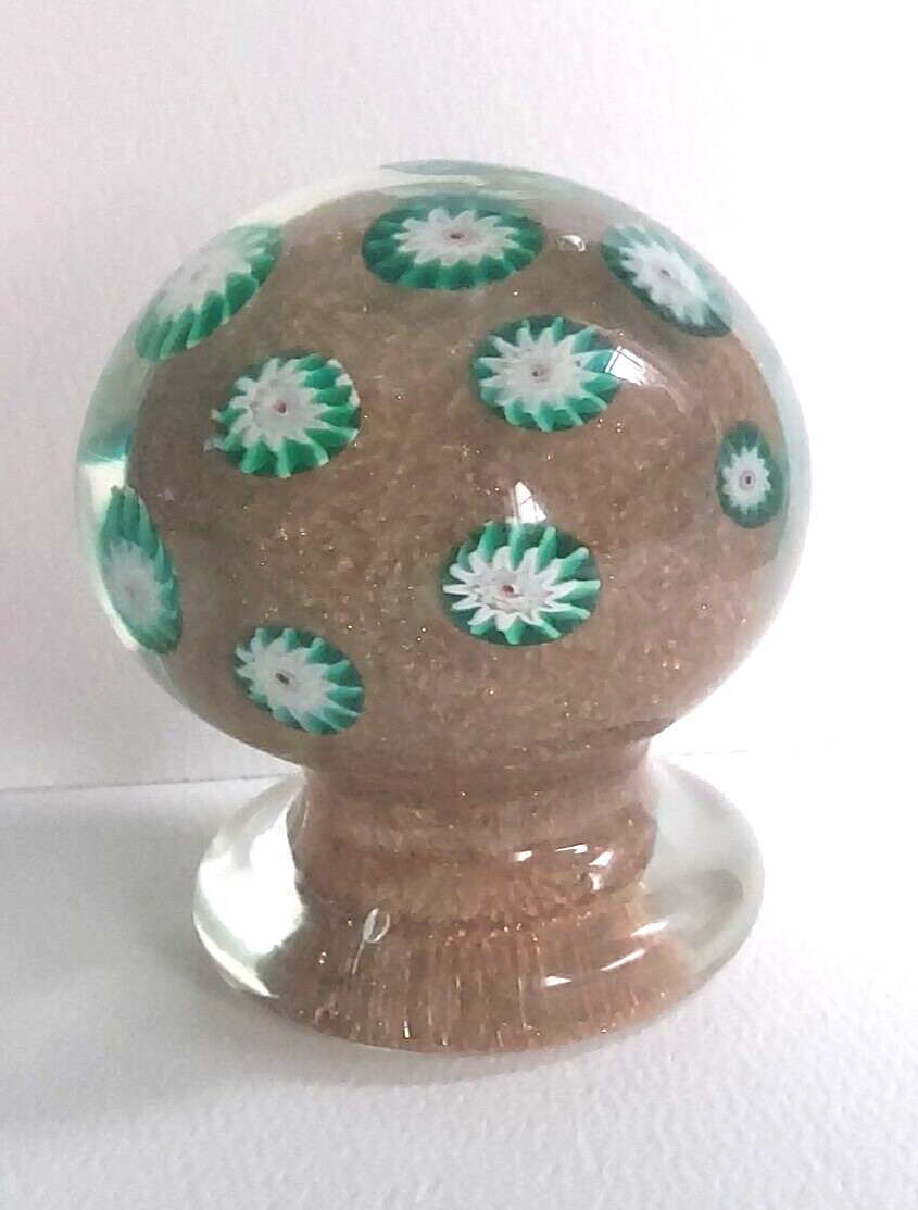 Vintage MURANO millefiori Cane Work ART GLASS PAPERWEIGHT Toso? Italy
