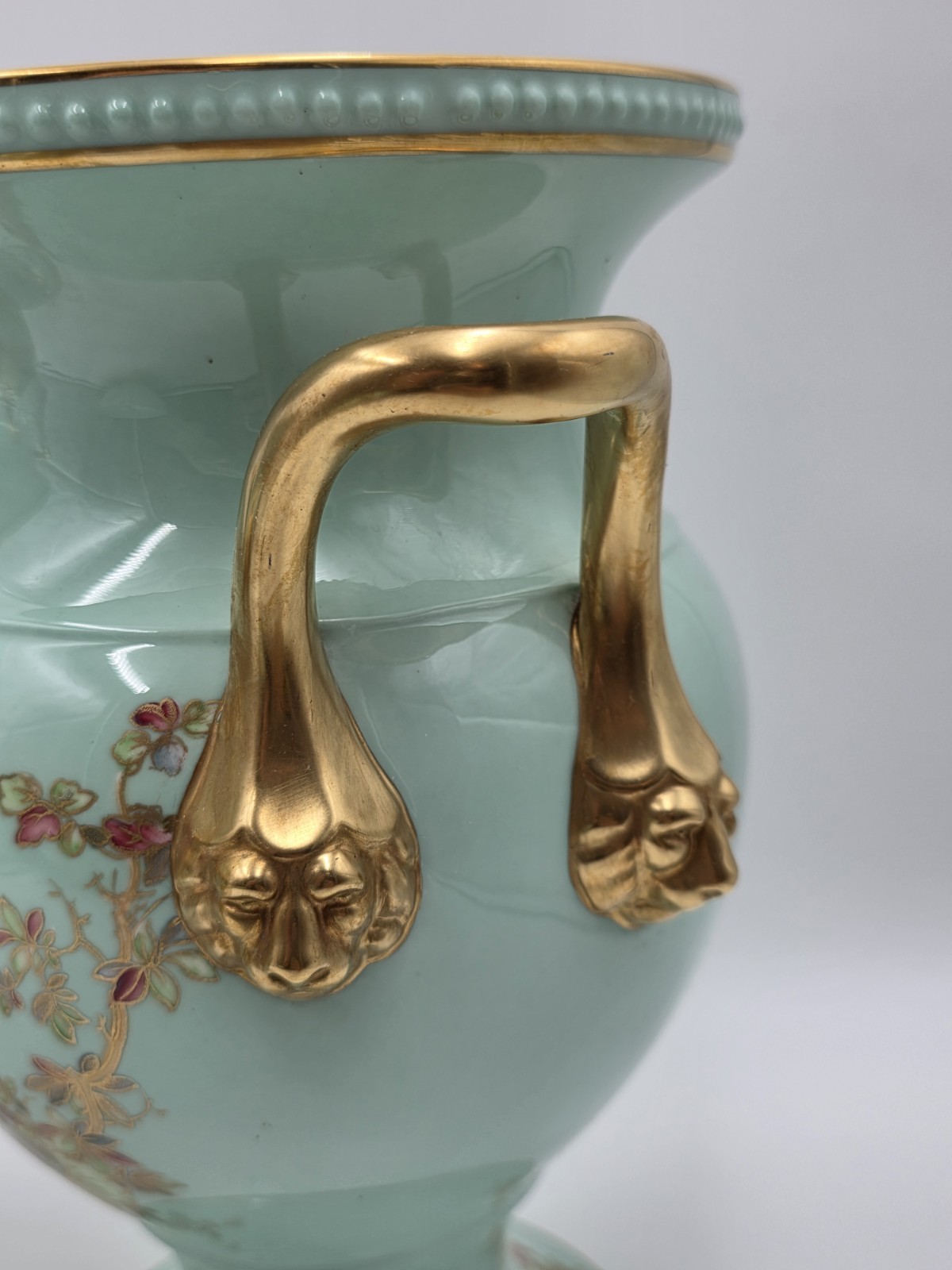Rare Vintage Spode England Bone China Bird Garniture Urn Vase Bowl Set 3Pc