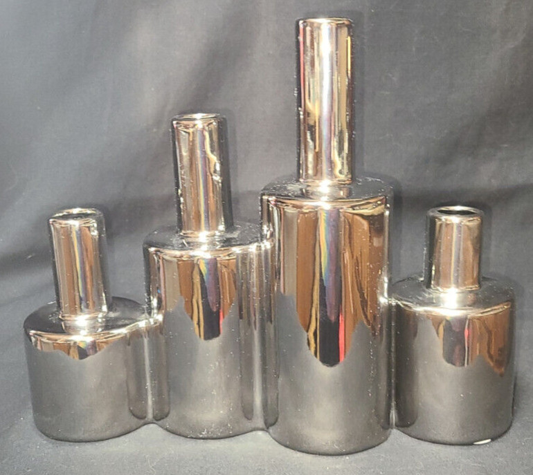 Torre & Tagus Silver Multi Level Tube Vase