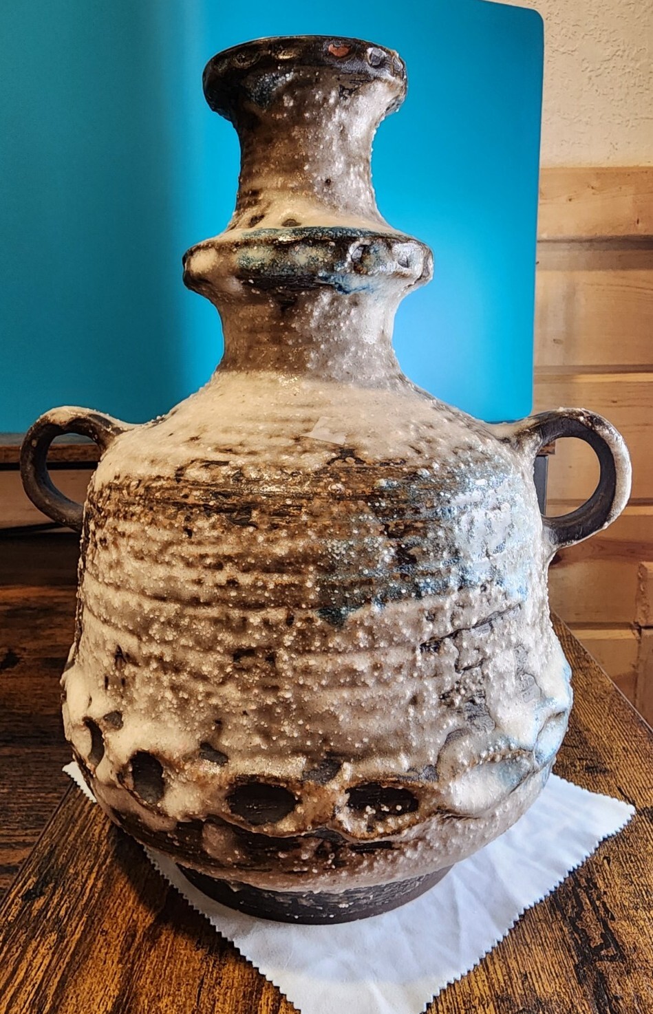 West Germany Amphora Vase Carstens Tönnieshof 70s Dieter Peter 7326-25 Two House