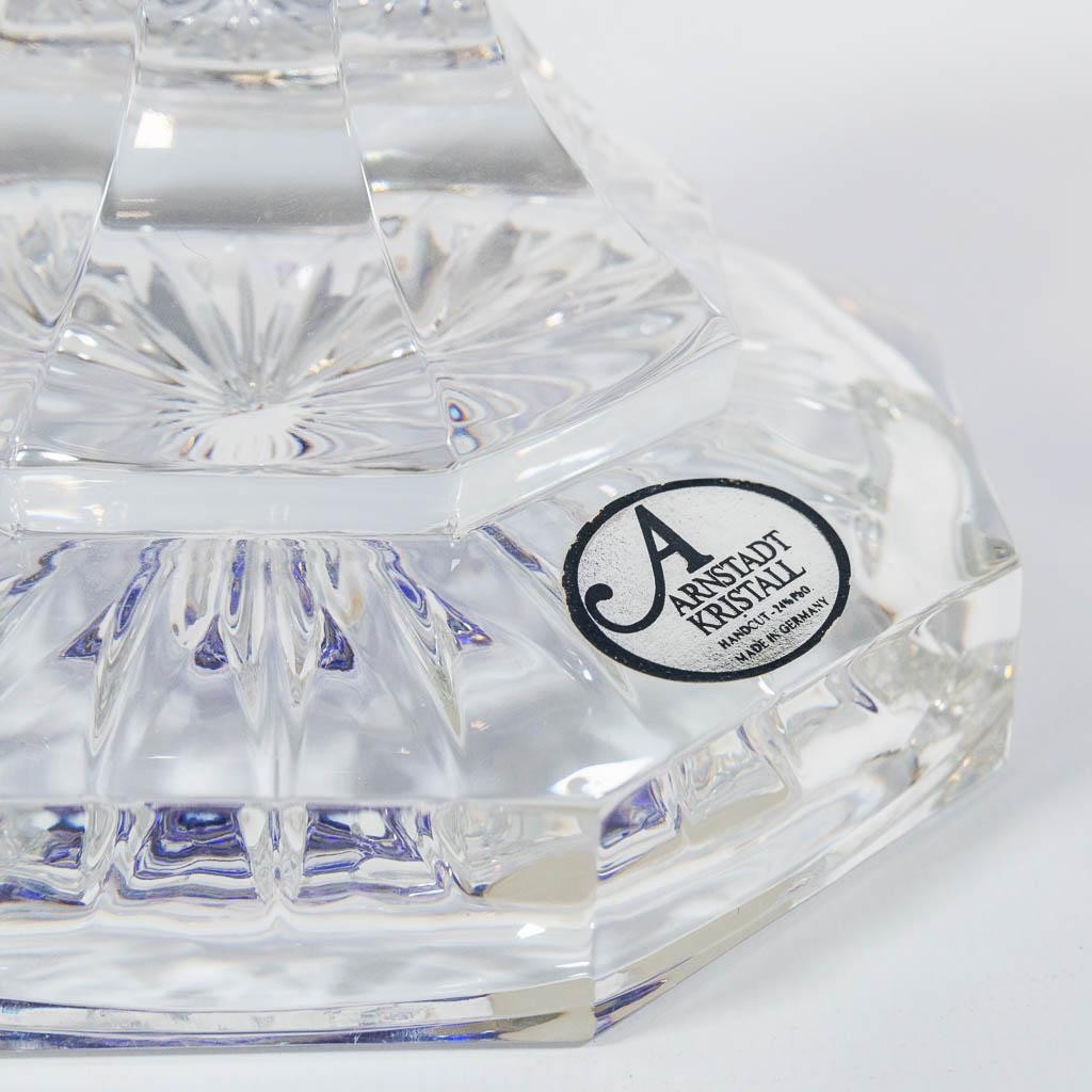 Vintage German Arnstadt cobalt crystal glass Vase