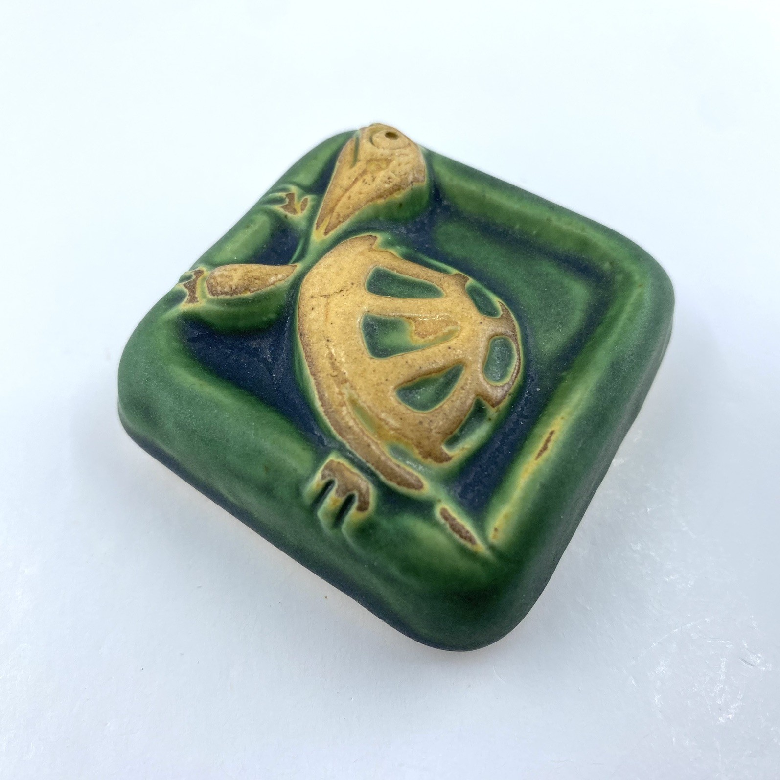 Turtle 2×2″ Ceramic Art Tile by Gretchen Kramp