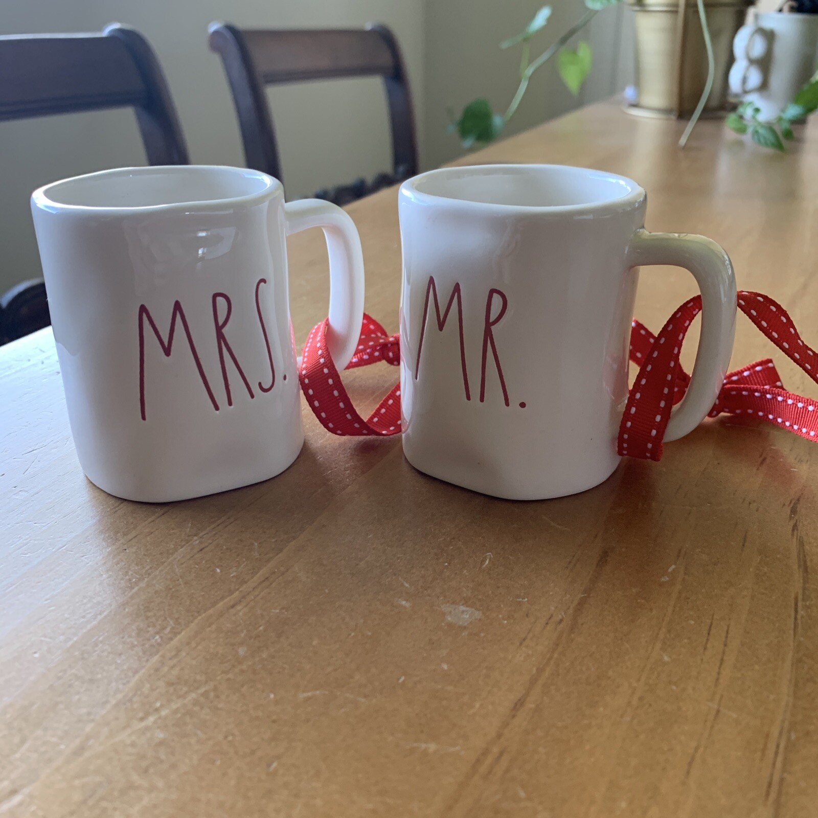 Rae Dunn Mini Mugs Ornaments Mr. Mrs.
