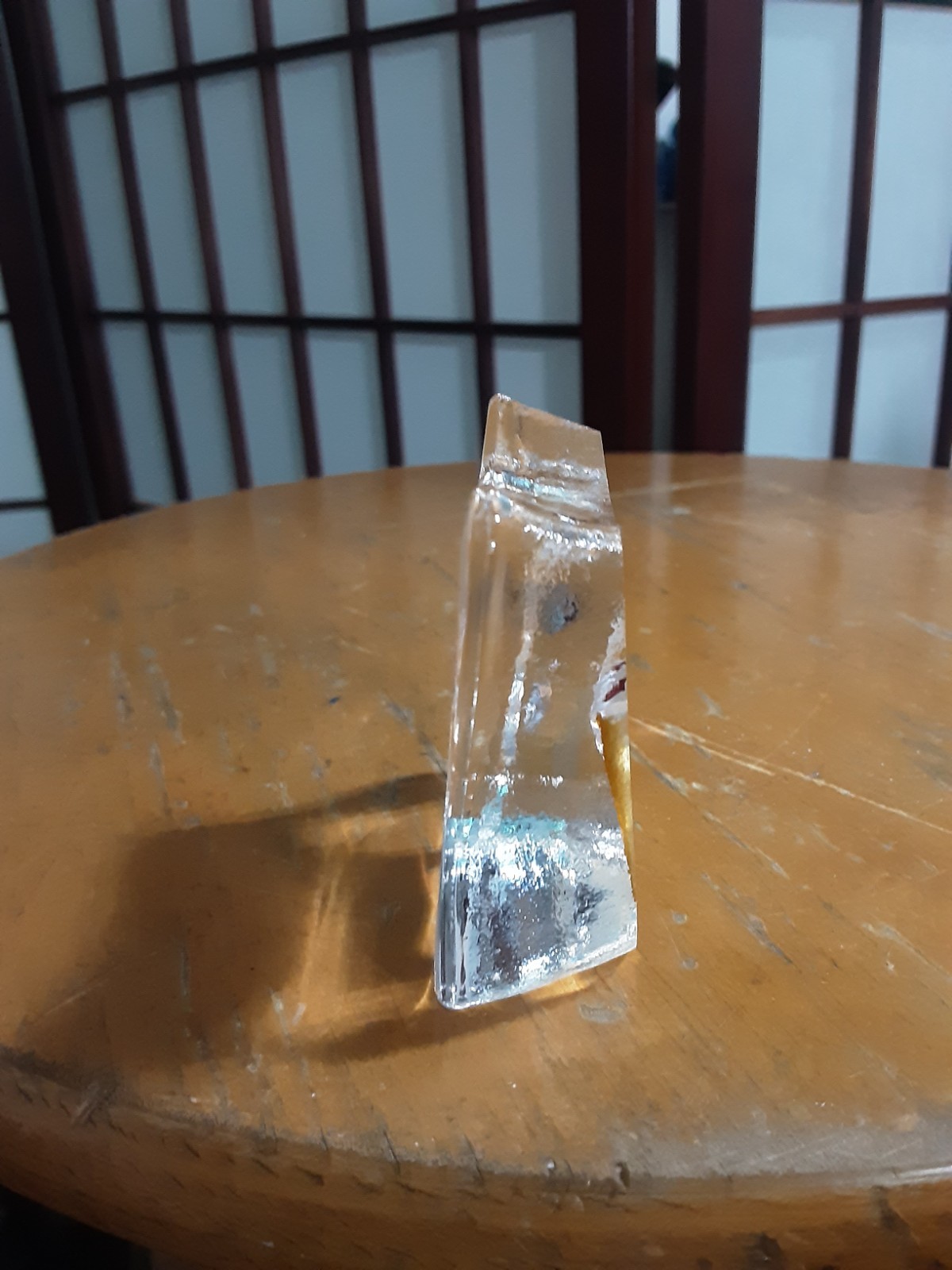 FABULOUS MATS JONASSON MALERAS CRYSTAL CUBE WITH A DALA HORSE 2.5 x 2.5 INCHES