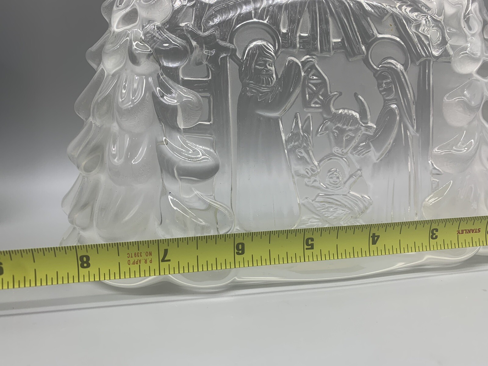 MIKASA Nativity Glass Sculpture Crystal 8 3/4 L x 5.5″ Germany with Box