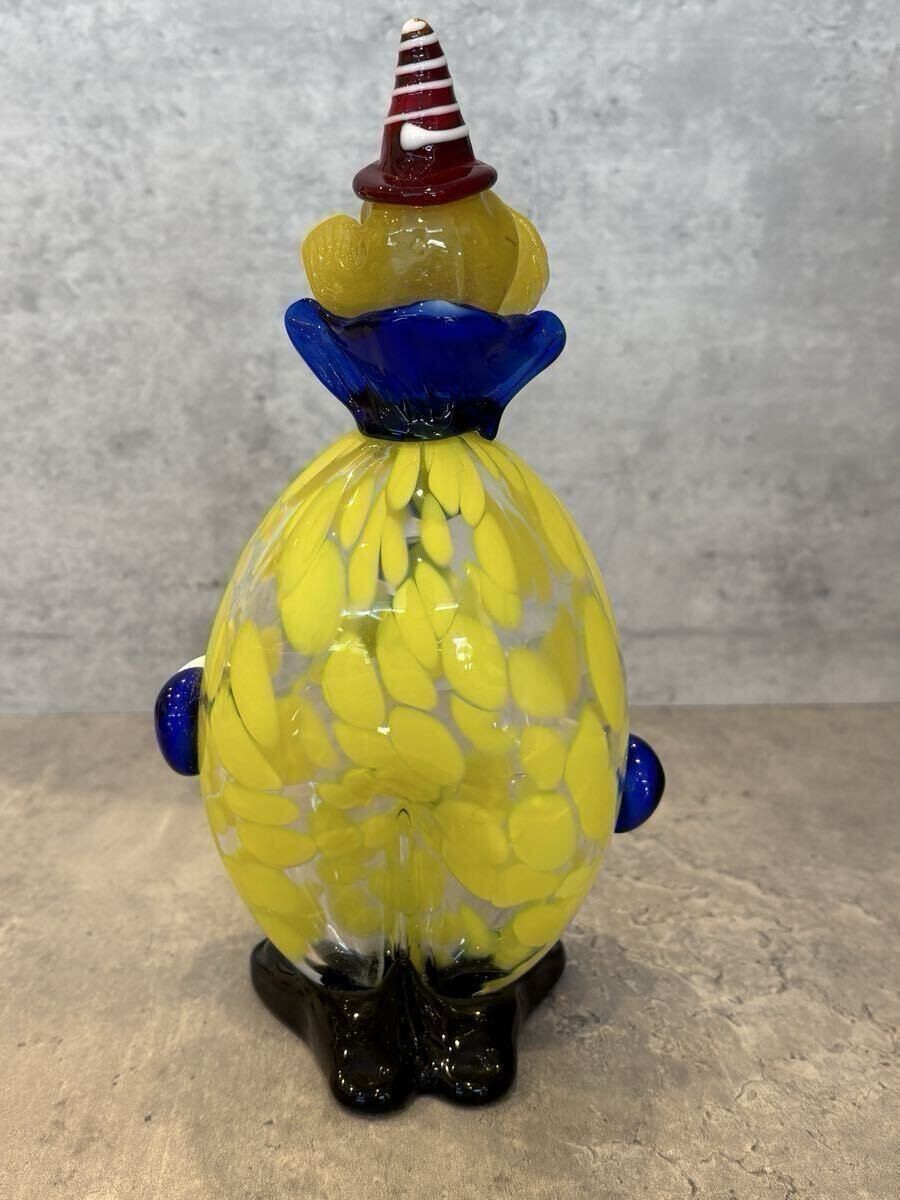 1970s Nice Vintage Venetian Murano Glass Clown Figurine H22.5cm made in Italy