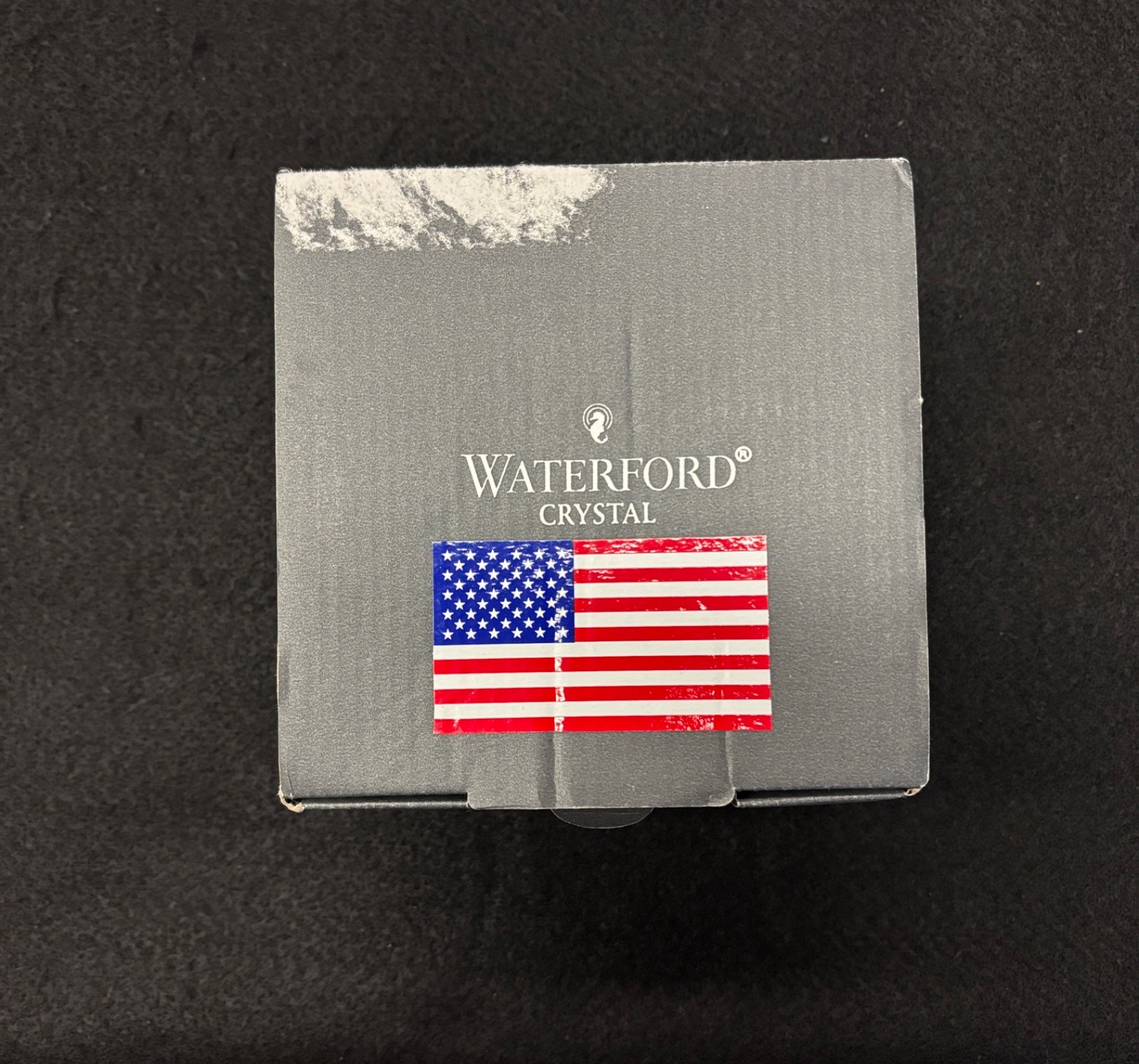 WATERFORD CRYSTAL AMERICAN FLAG PAPERWEIGHT