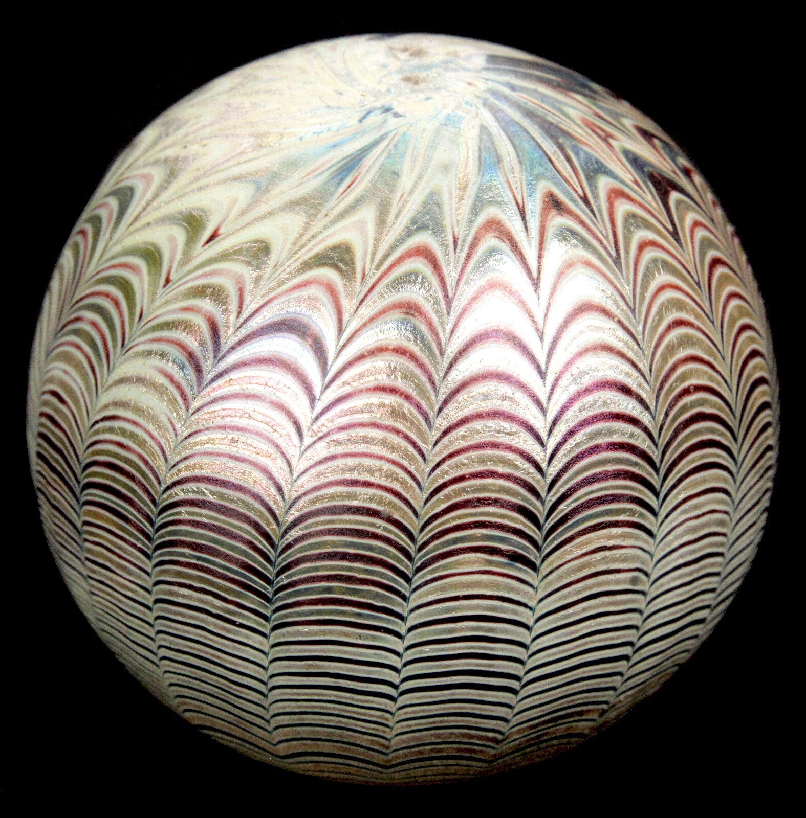 Vintage Art Glass Paperweight Brian Maytum Studio 1981 Iridescent Colorado Glass