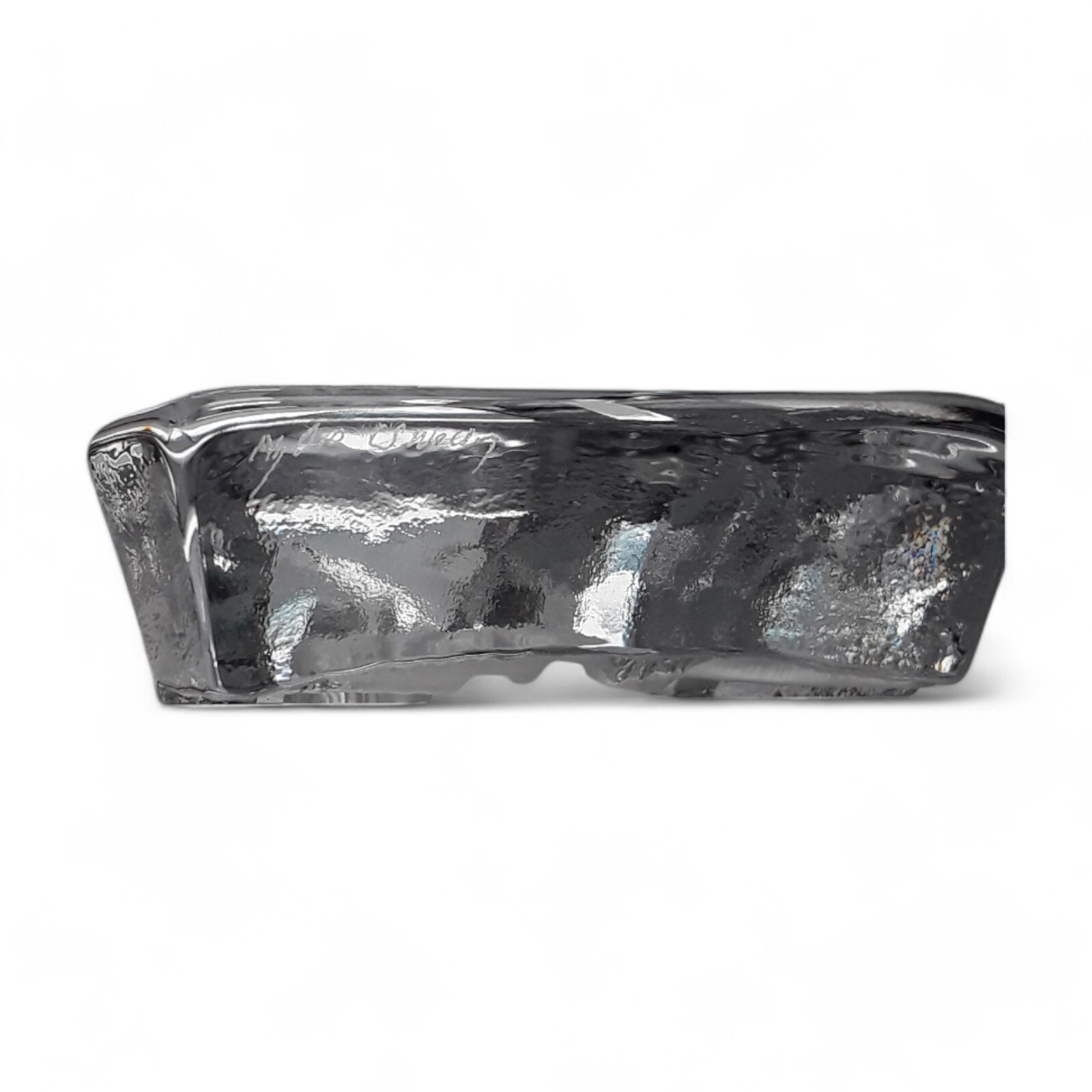 Nybro Crystal Kangaroo Paperweight Sculpture Cilla Persson Design Sweden – 4″