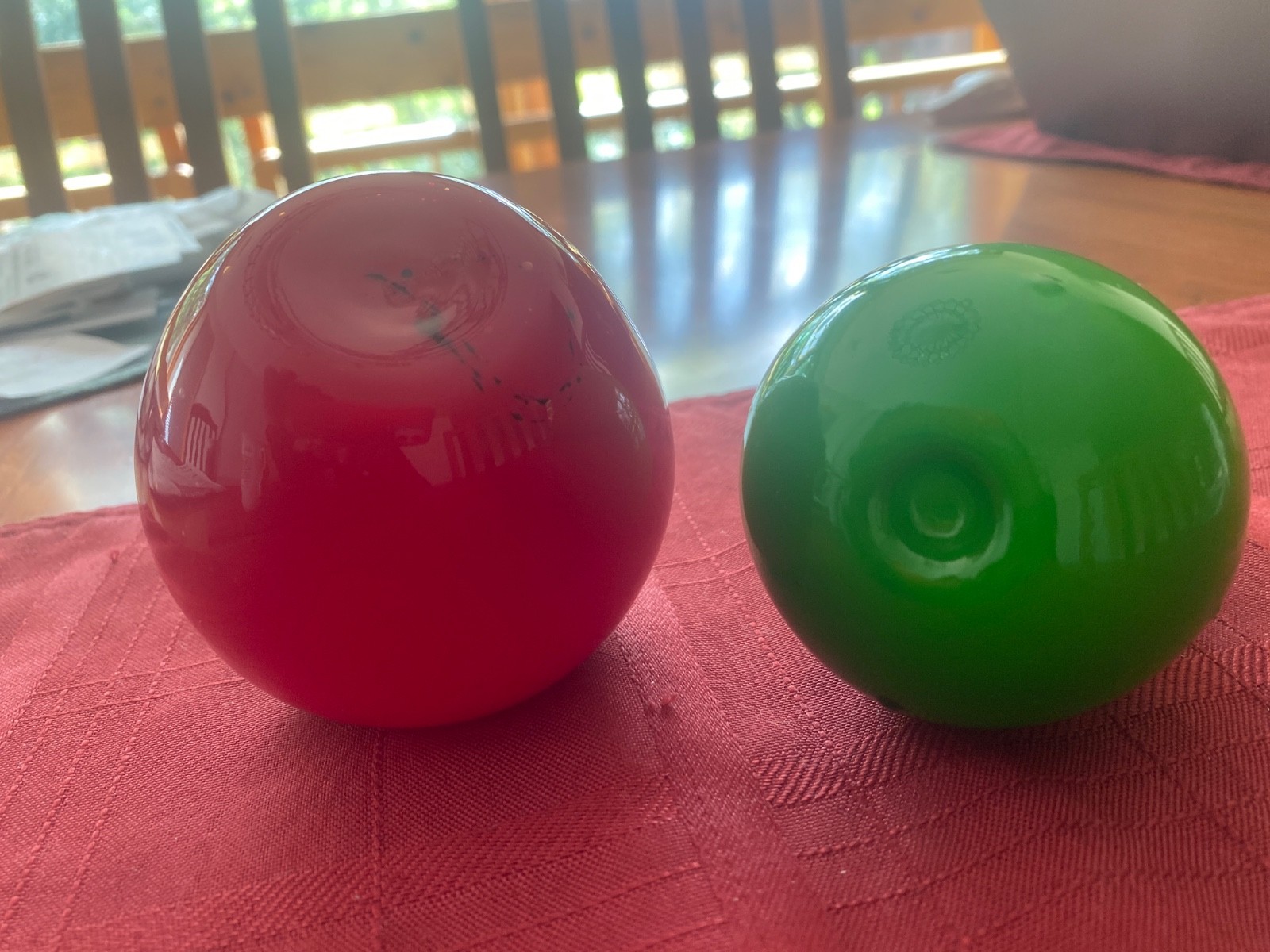 Handblown Art Glass Apple and Pear Bookends Paperweights BIN $10.00