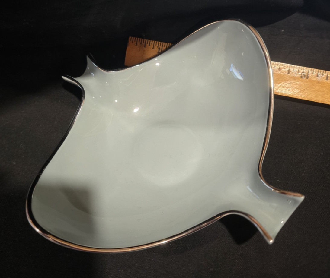 Lenox Teal Green with Silver – Porcelain Flight Collection Ashtray Vintage Rare