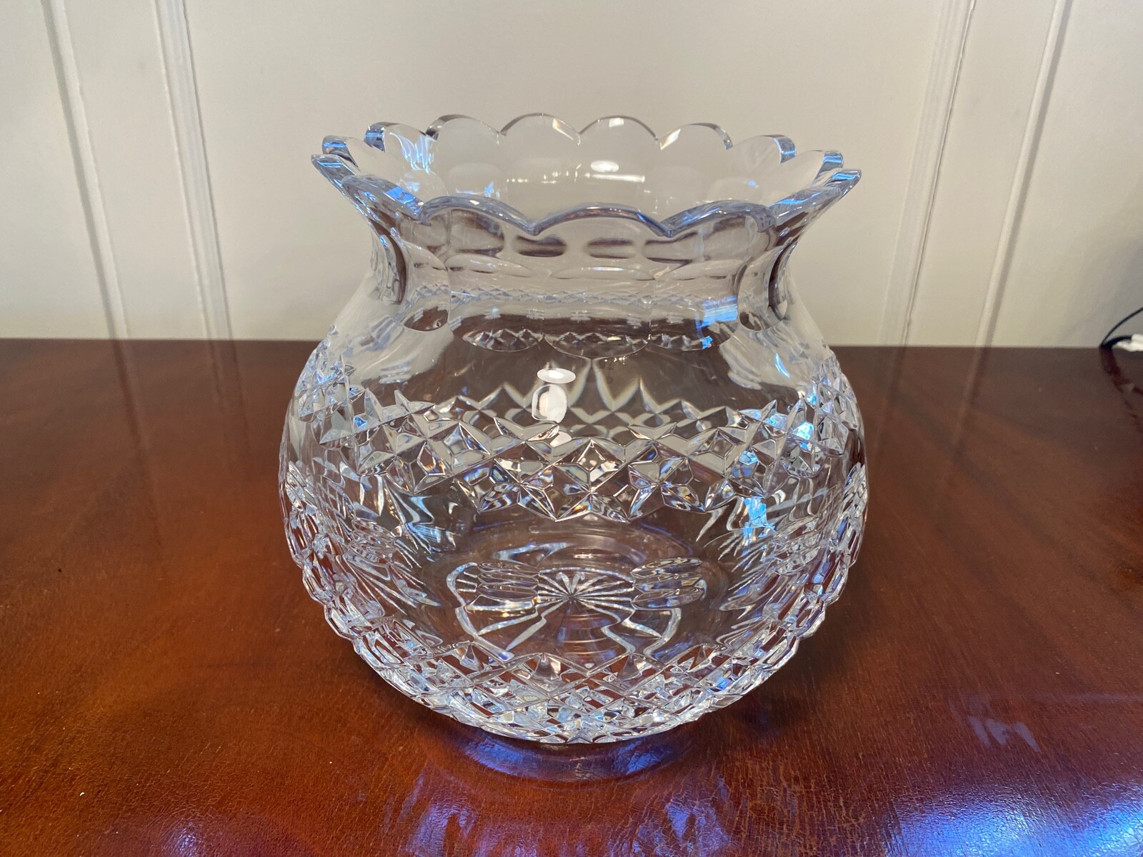 Signed WATERFORD CRYSTAL American Heritage Martha Washington Unity Bowl Vase