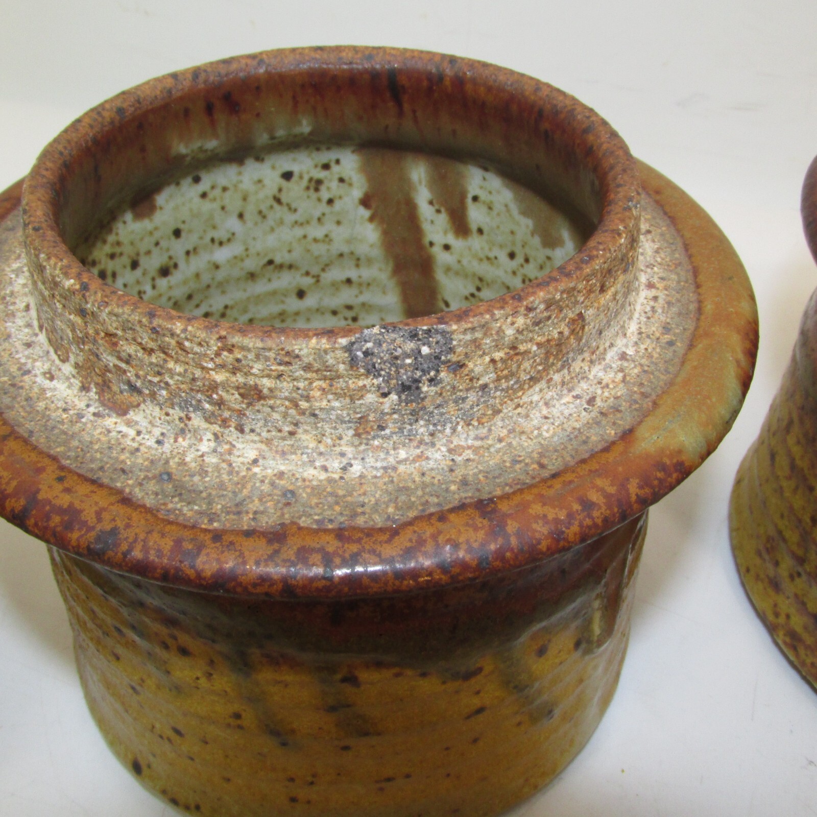 Kenneth Ferguson Pottery signed – 4 pottery jars & Lids -1960’s – 1970’s