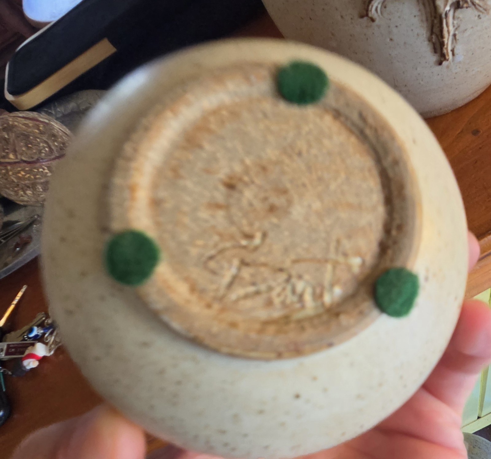 Rare Gawaine Dart Three Piece Brutilist Organic Pottery Set (1928-2014) Michigan