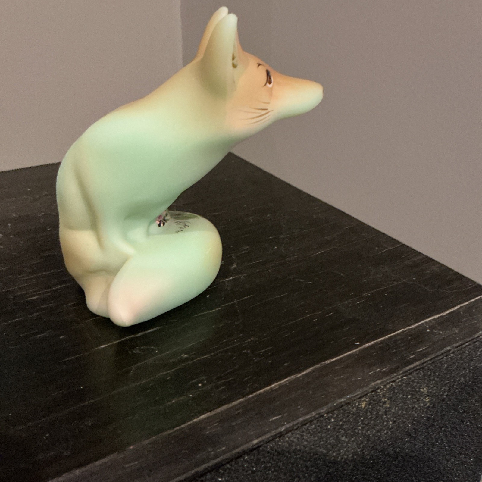 Fenton Glass Jadeite Jade Green Porcupine Fox Figurine Ltd Ed M. Kibbe #10/30