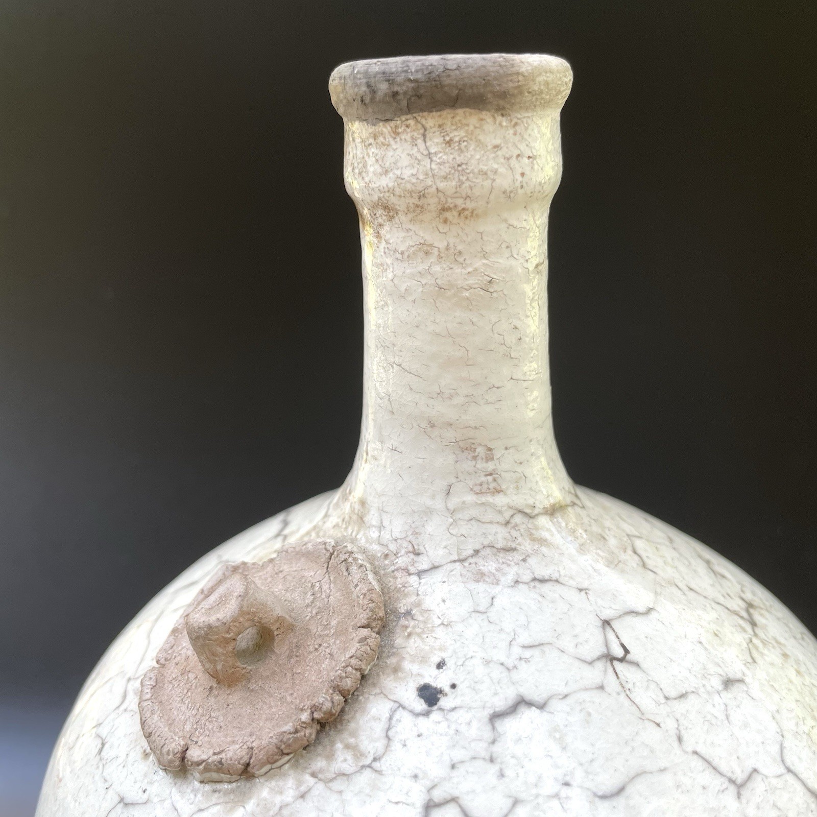Studio Pottery Signed Bottle 9″ Tall Antique French Style Pottery Barn West Elm