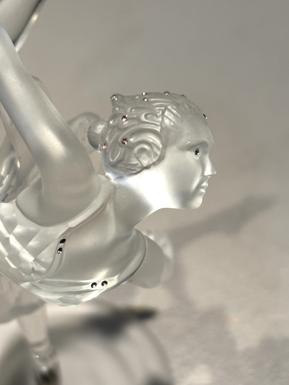 Swarovski Crystal Ballerina Figurine Frosted Faceted No original box. Mint cond