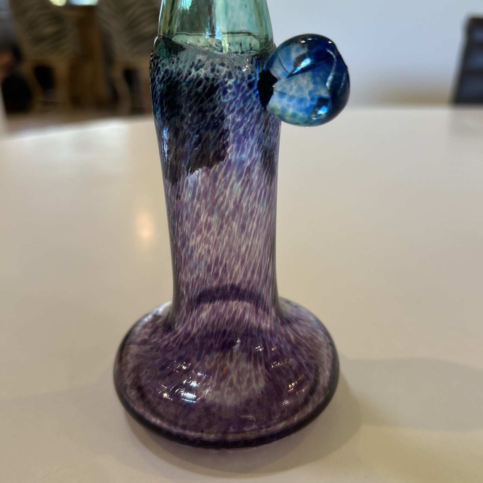 Kosta Boda Sweden Windpipe 8.5” Vase By Bertil Vallien Not Signed