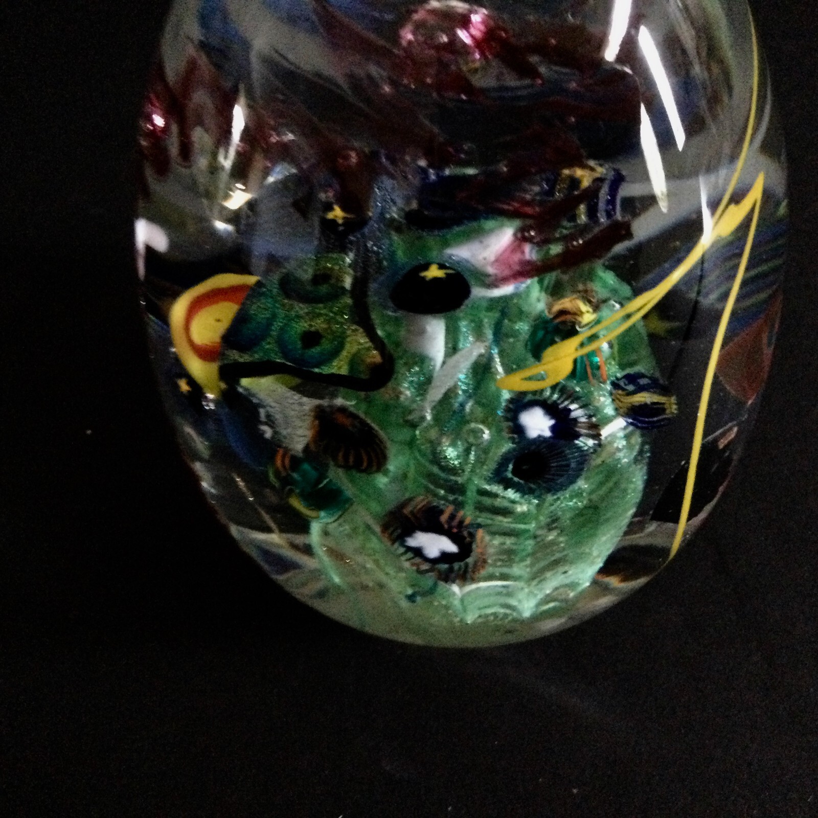 Vintage Art Deco Mid Century Art Abstract Egg Shape Large Paperweight Stamped