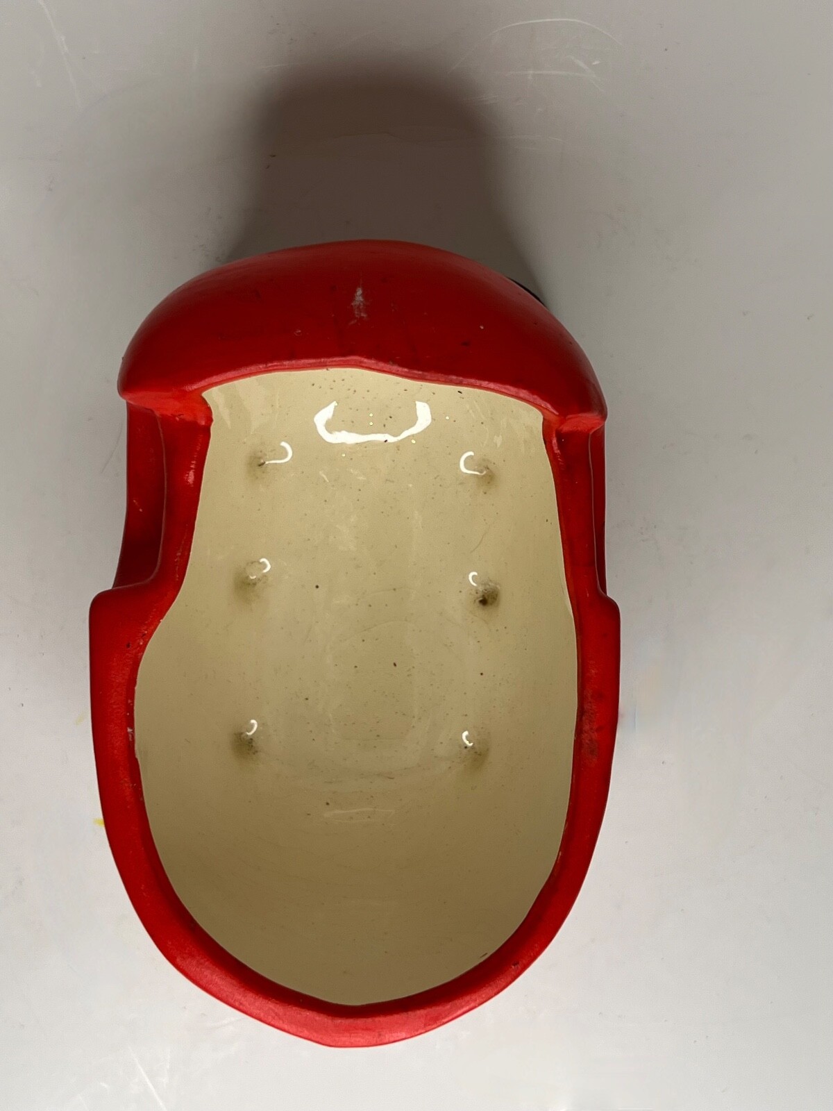 Carriage House Pottery Red Sleigh Planter Vintage Roseville Ohio 5.5 x 3.75 in