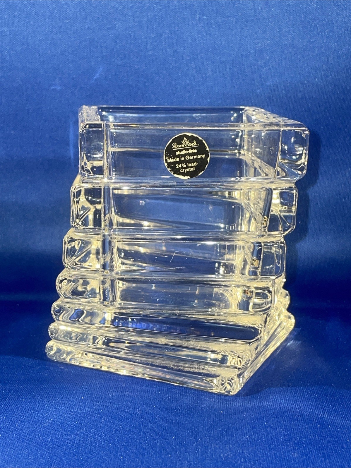 Rosenthal Studio-linie Square Offset Vase Made in Germany 3.25” Tall
