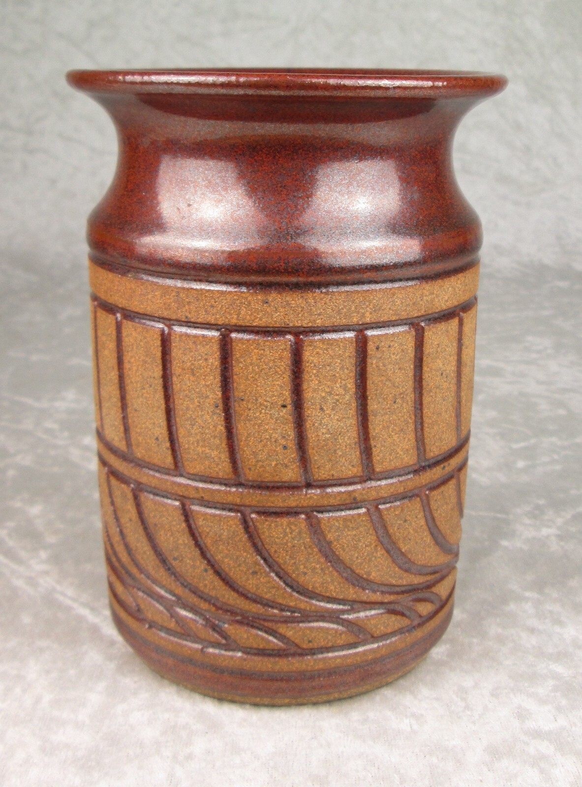 La Mesilla Pottery Stoneware Vase Mid Century Modern 6-1/8 inch Tall
