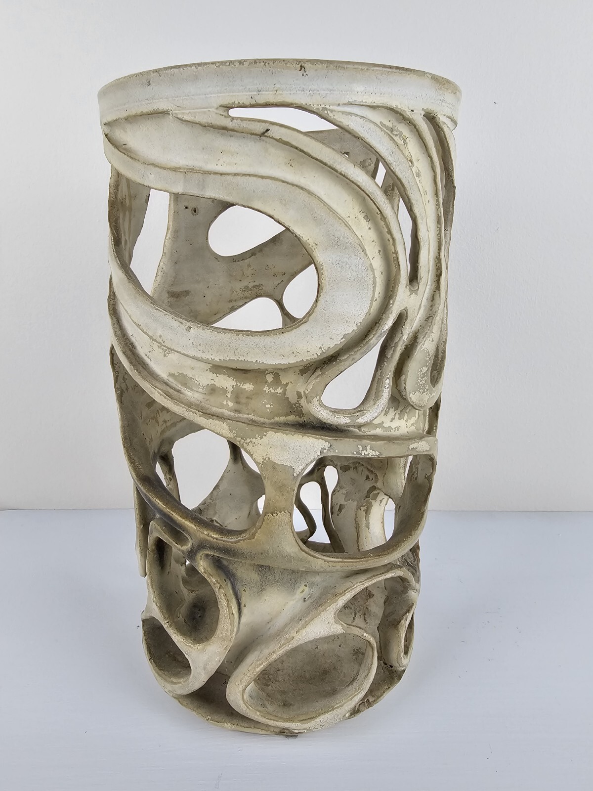 Unique Vintage Original Illegibly Signed Abstract Clay Studio Pottery Sculpture