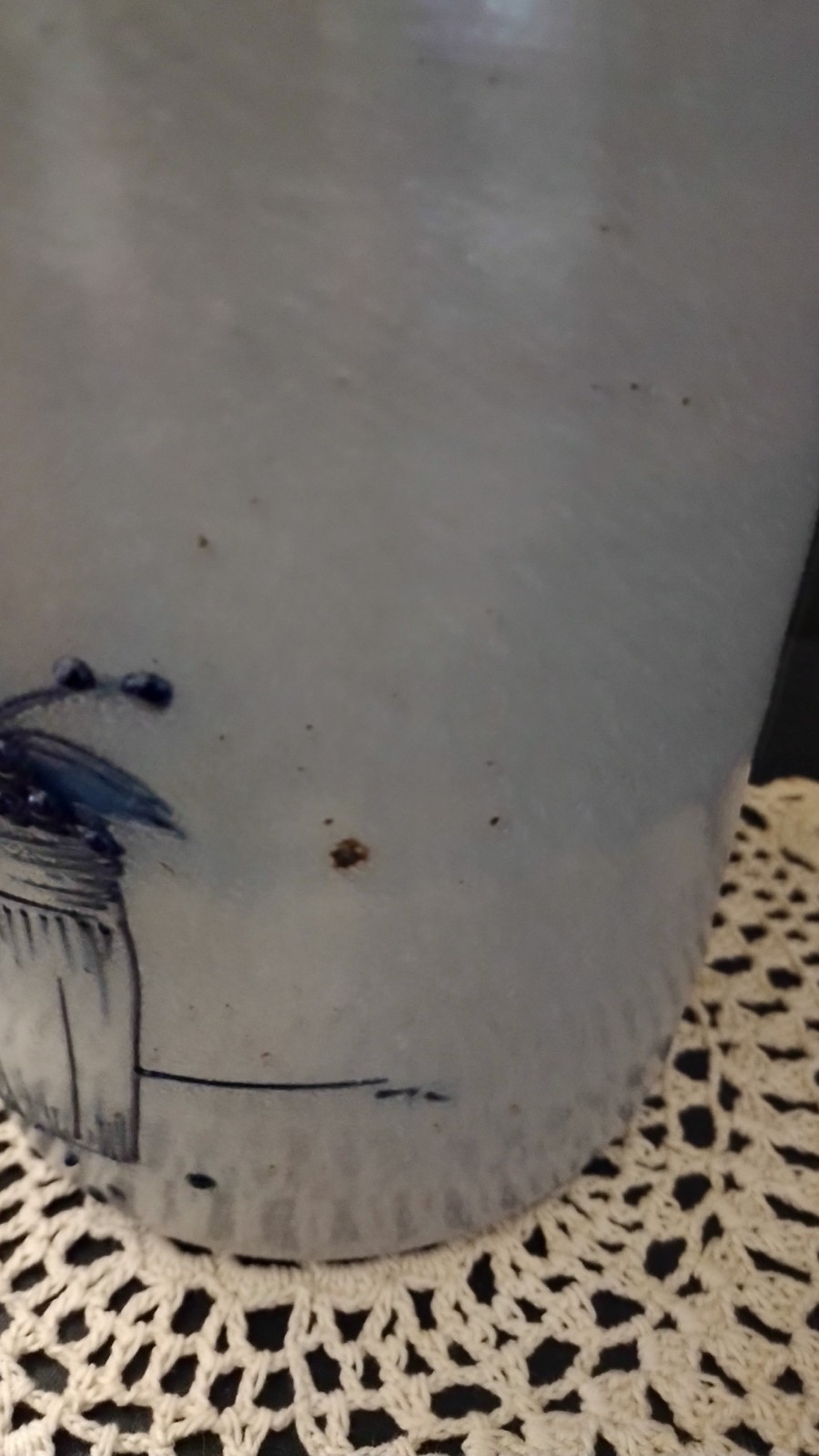 Salmon Falls Stoneware Pottery Blueberry Basket Salt Glazed Tall Vase Crock (#1)