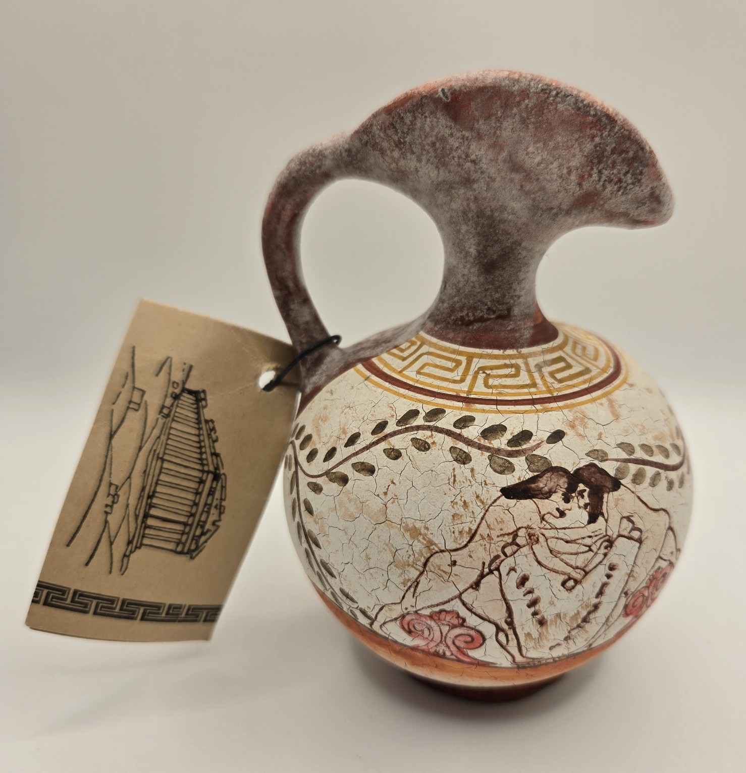 Kostas Vassilacopoulos Hand Painted Signed Ceramic Classical Greek Vase