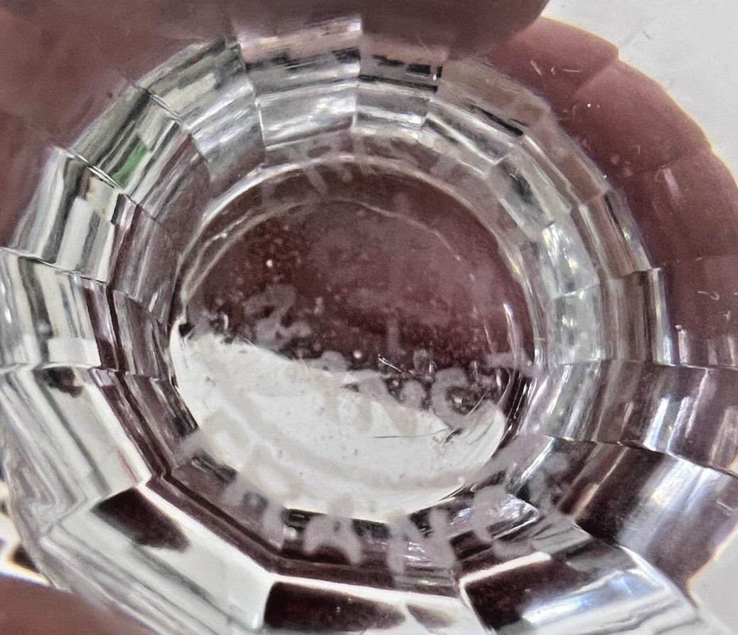Signed Daum Nancy France Crystal Paperweight BACCARAT 2 1/2 x 1 5/8 x 1 In