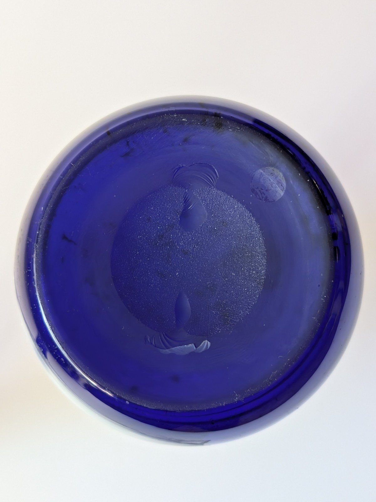 Pair Mary Gregory Cobalt Blue Barber Bottles Boy Girl Victorian Glass Vase