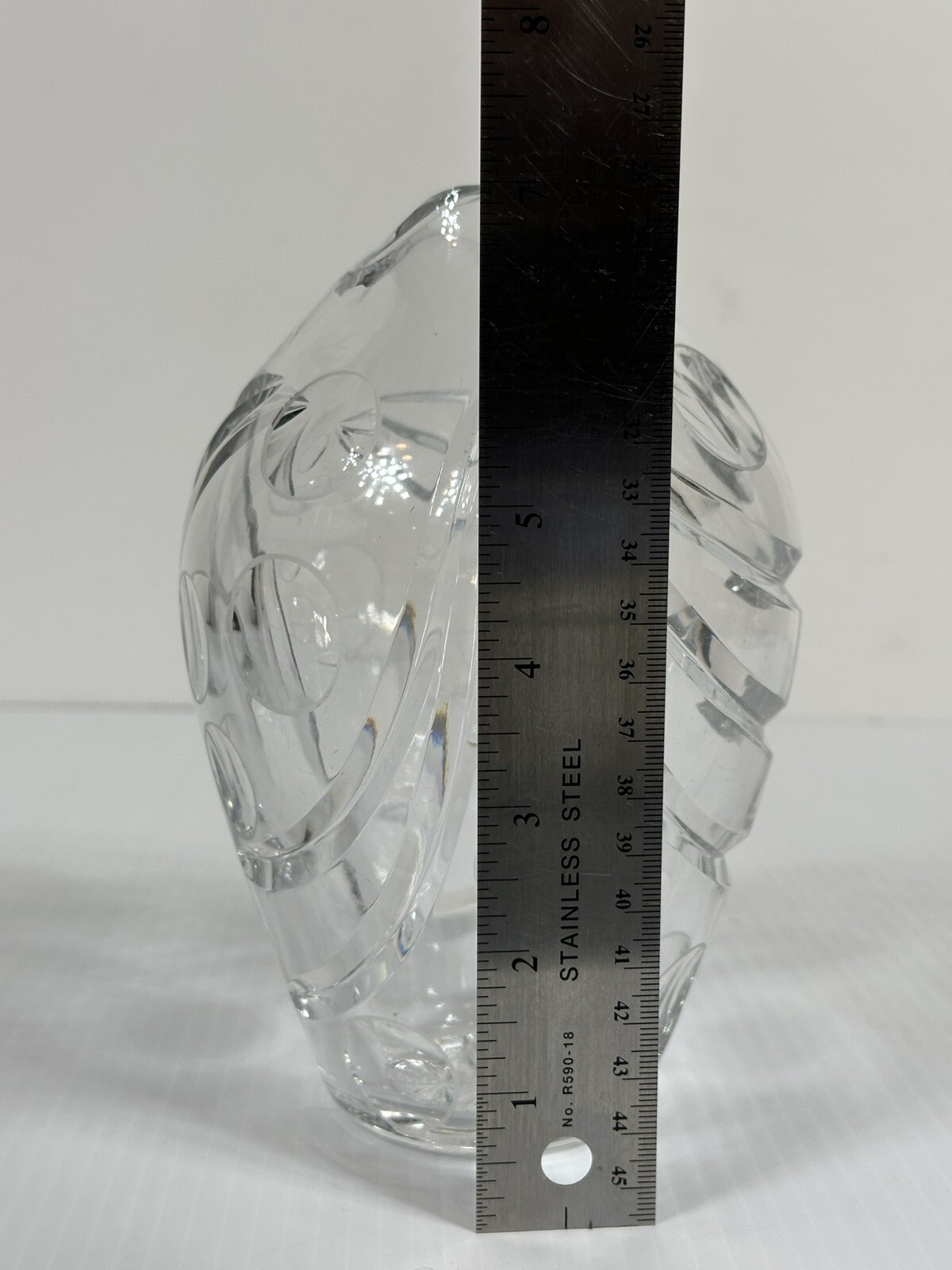 Vintage WMF Crystal Fish Vase Erich Jachmann 1960’s Mid Century Modern