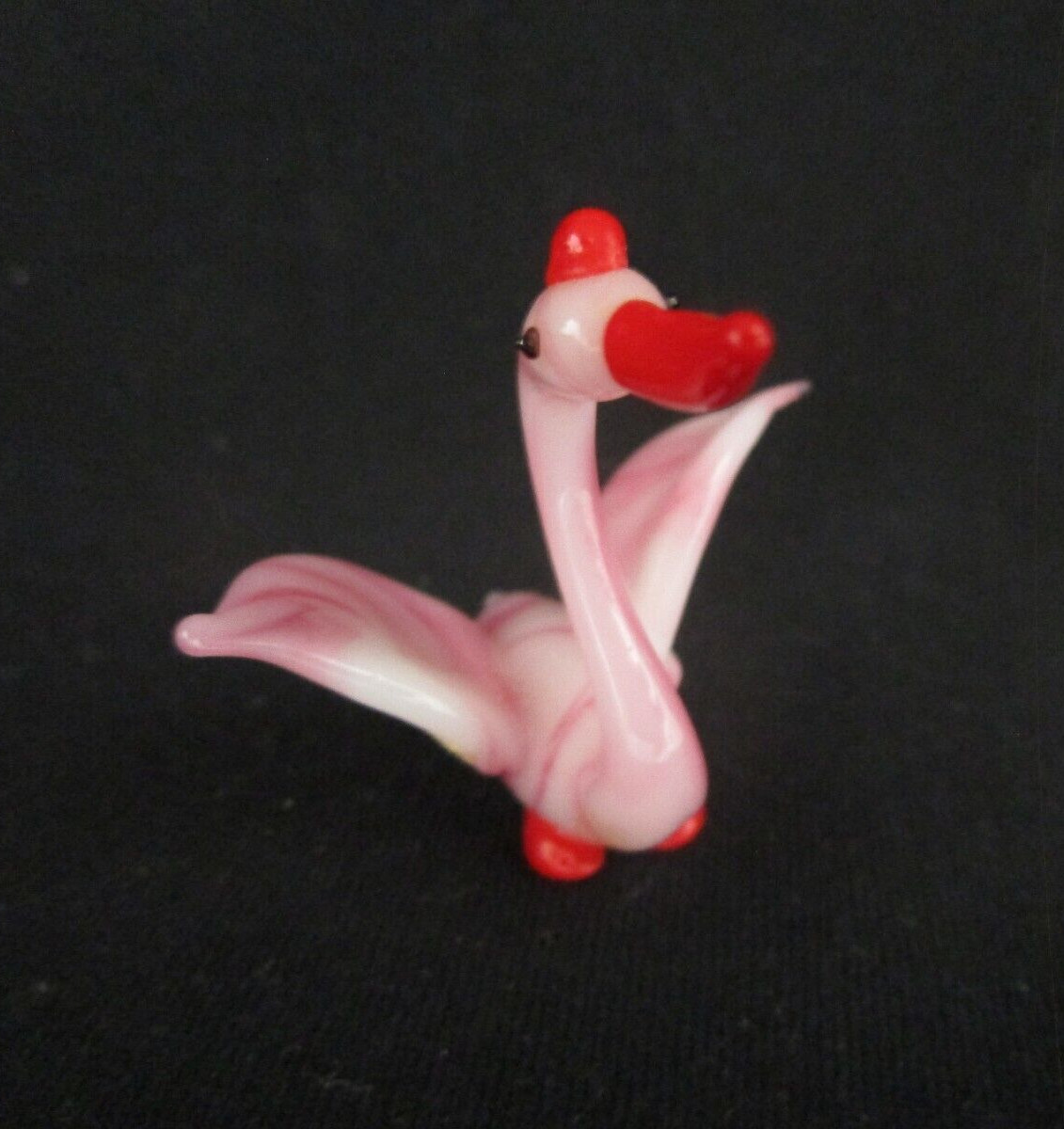 Handcrafted Blown Glass Figurine, China – Pink Swan