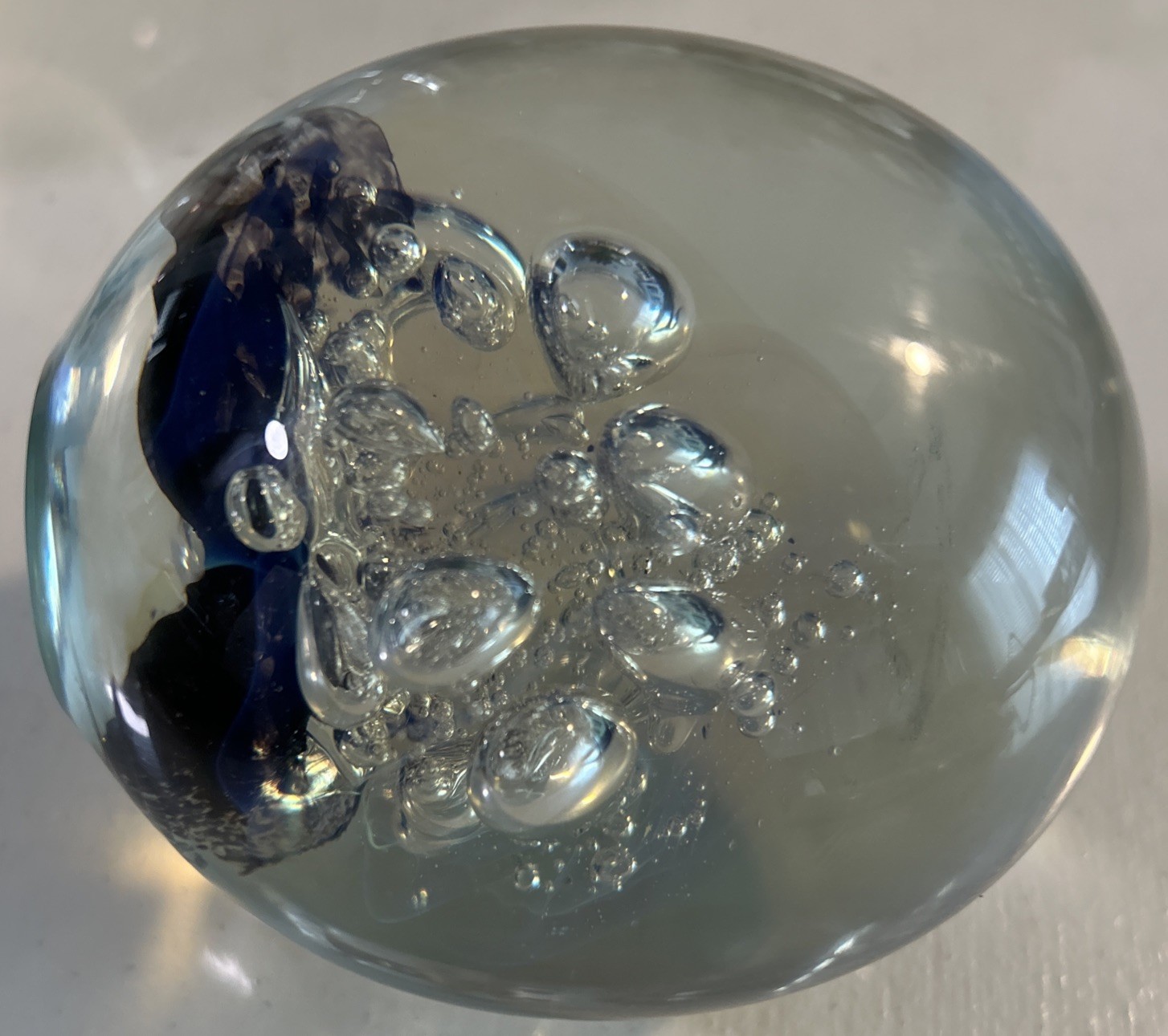 Dichroic Paperweight Large Signed Dated 1999 Over 2 Lbs 4.5” Tall