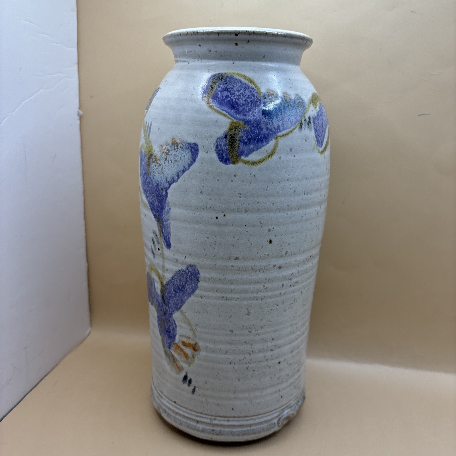 Art Pottery Vase Handpainted Signed