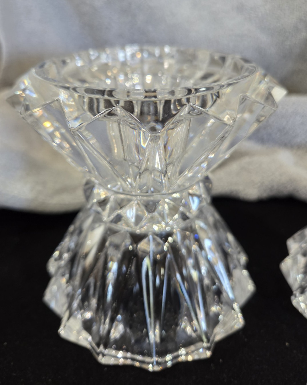 VINTAGE Mikasa RAINIER Reversible Multi-Use 5″ Tall Candle Holder – Set of 2