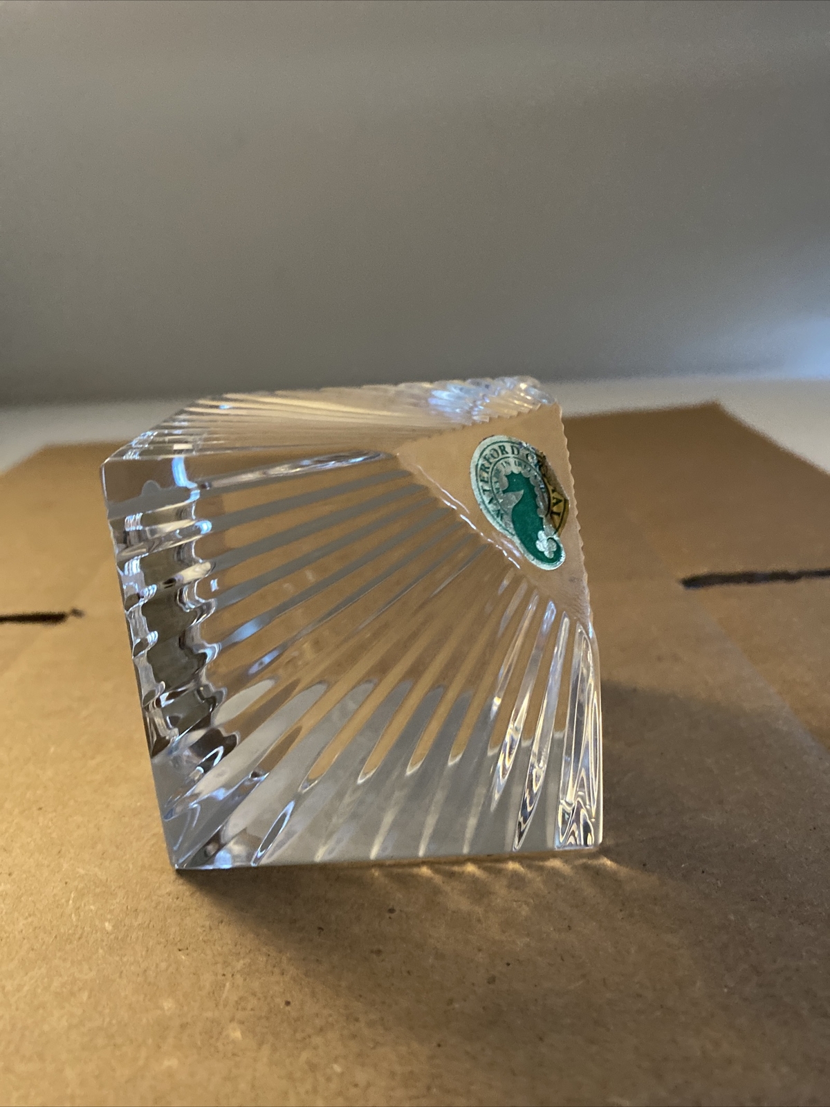 WATERFORD CRYSTAL DESK CLOCK 2.5” X 2.5” Needs Battery