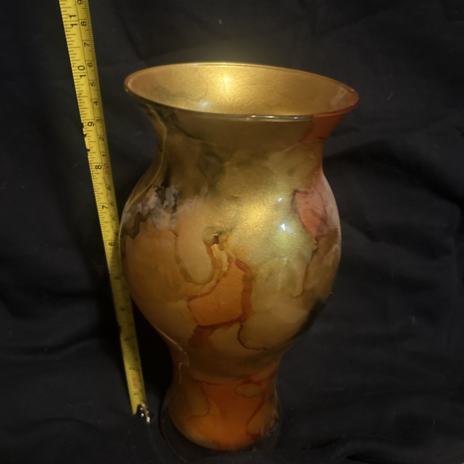 Beautiful Art Vase Multi-Colored Glass Vase 10”