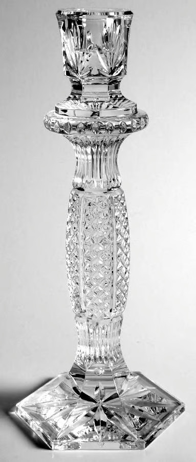 New WATERFORD Crystal TARA Set of 2 CANDLESTICK HOLDERS 10″ Tall NEW IN BOX