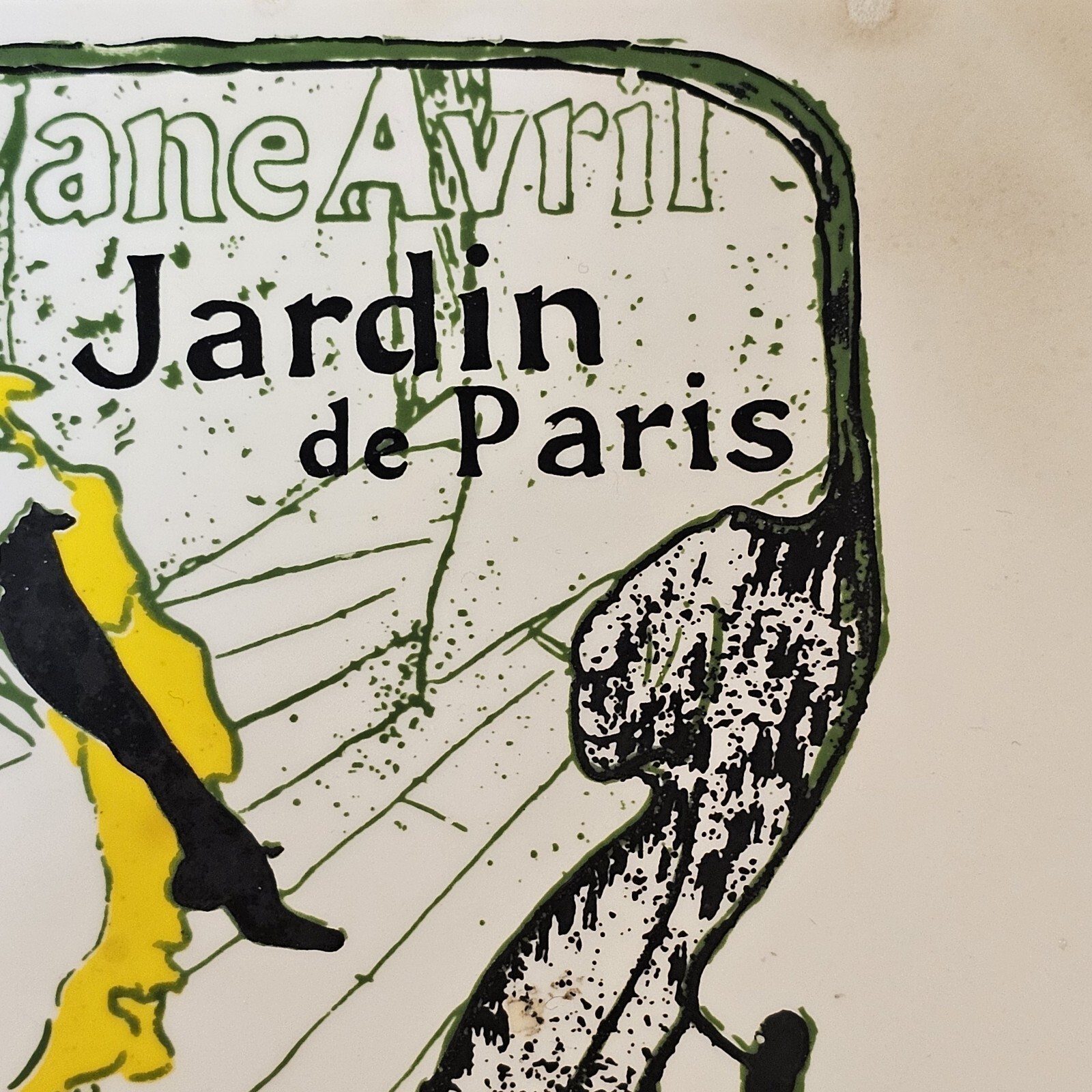 Vintage Jane Avril By artist Henri de Toulouse-Lautrec Ceramic Tile/Trivet 6″x6″