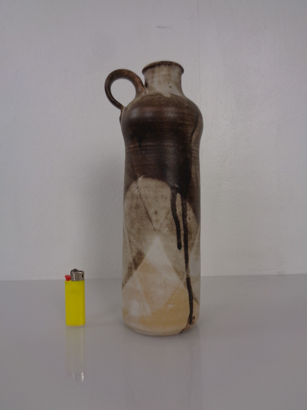 Vintage S.B. Signed Handcrafted Ceramic Studio Vase 1960-1969