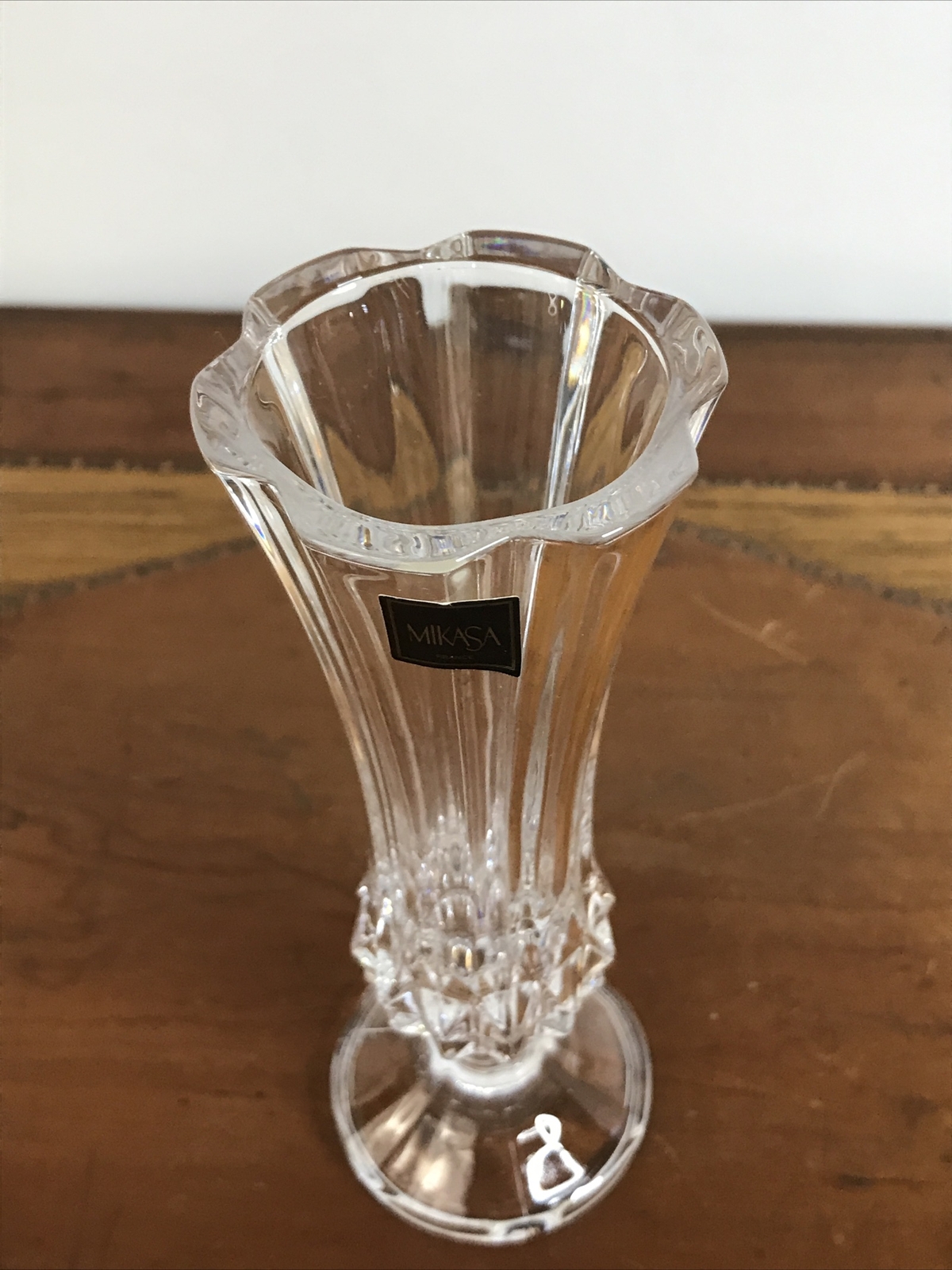 Vintage Mikasa France Crystal Flower Bud Vase 6 3/4″