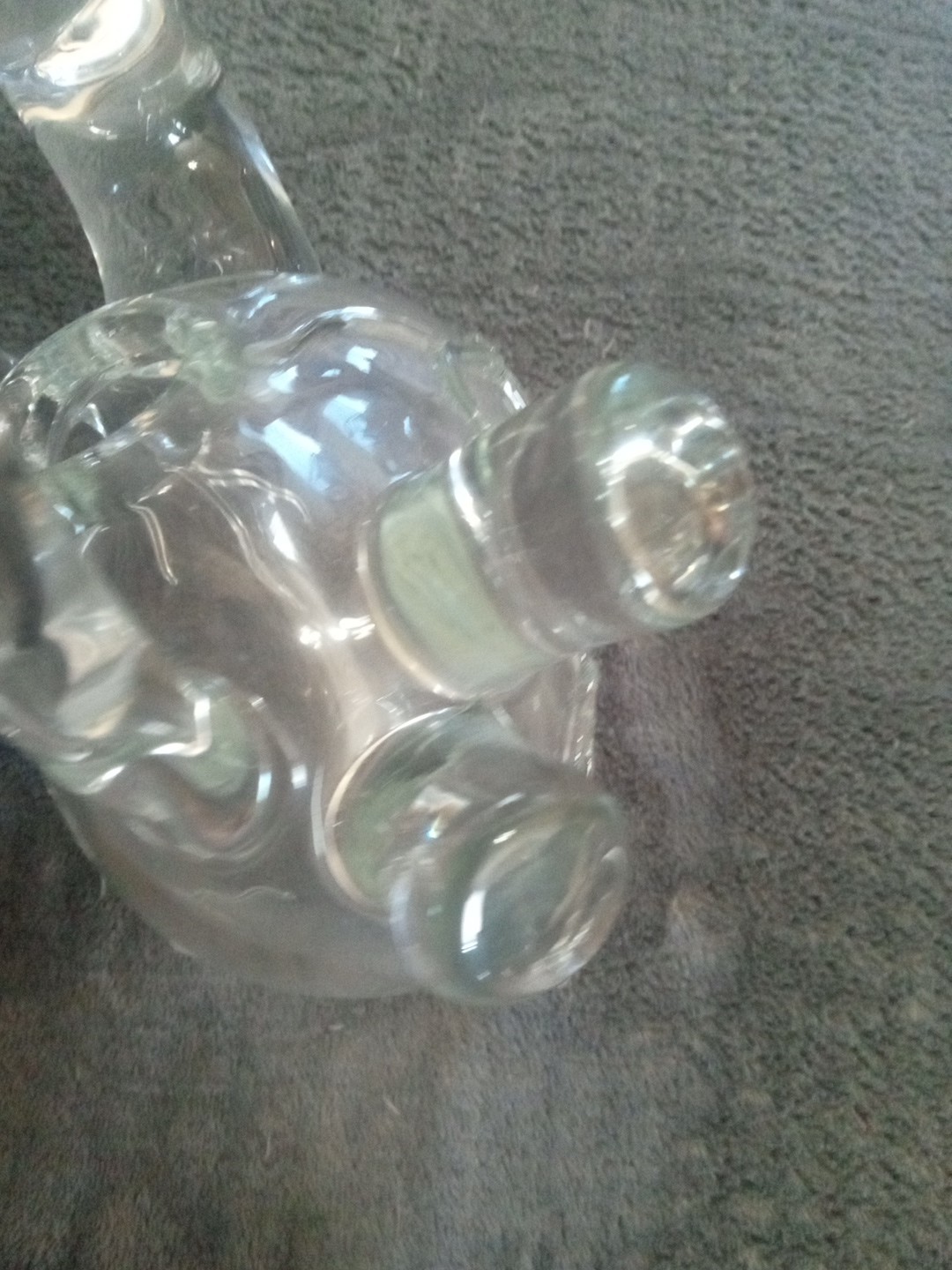 Glass Handmade Hanging Heart Vase Thick Heavy Very Unique Design OOAK Beautiful